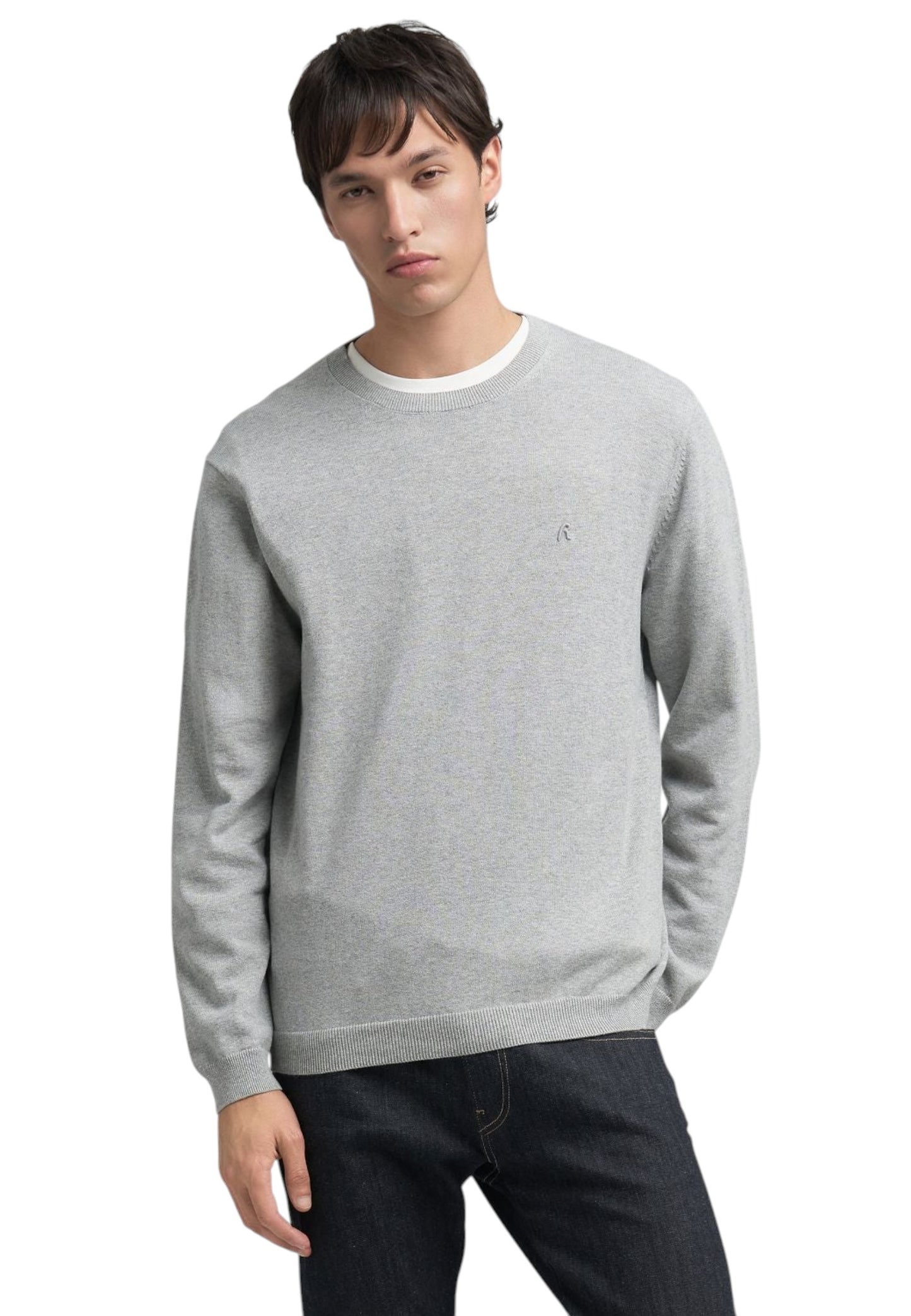 Maglia A Girocollo Uomo Replay Con Ricamo R  UK4851.000.G22578