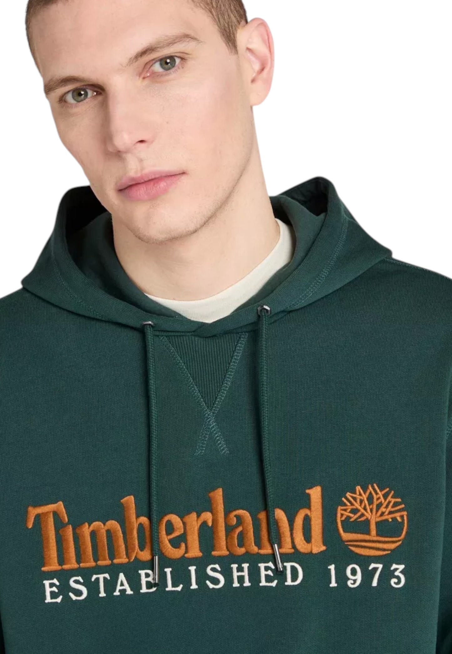 Felpa Con Cappuccio Uomo Timberland Established 1973 Embroidered Logo Loopback TB0A5MX8