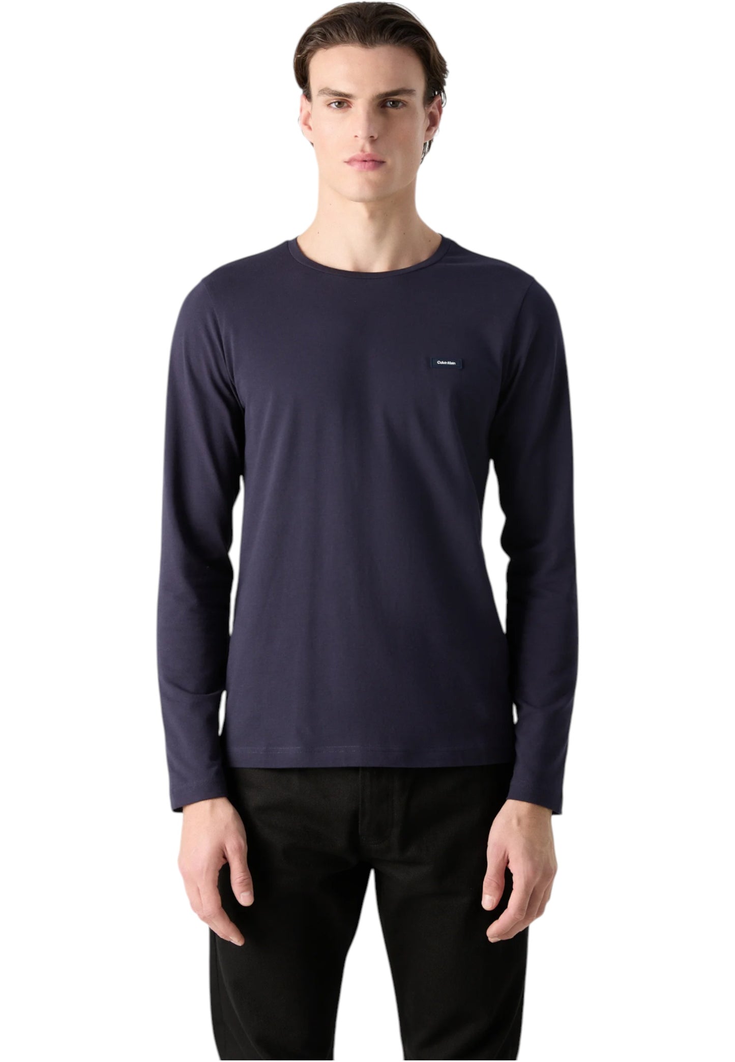 T-Shirt Manica Corta Uomo Calvin klein  Stretch Slim Fit Ls