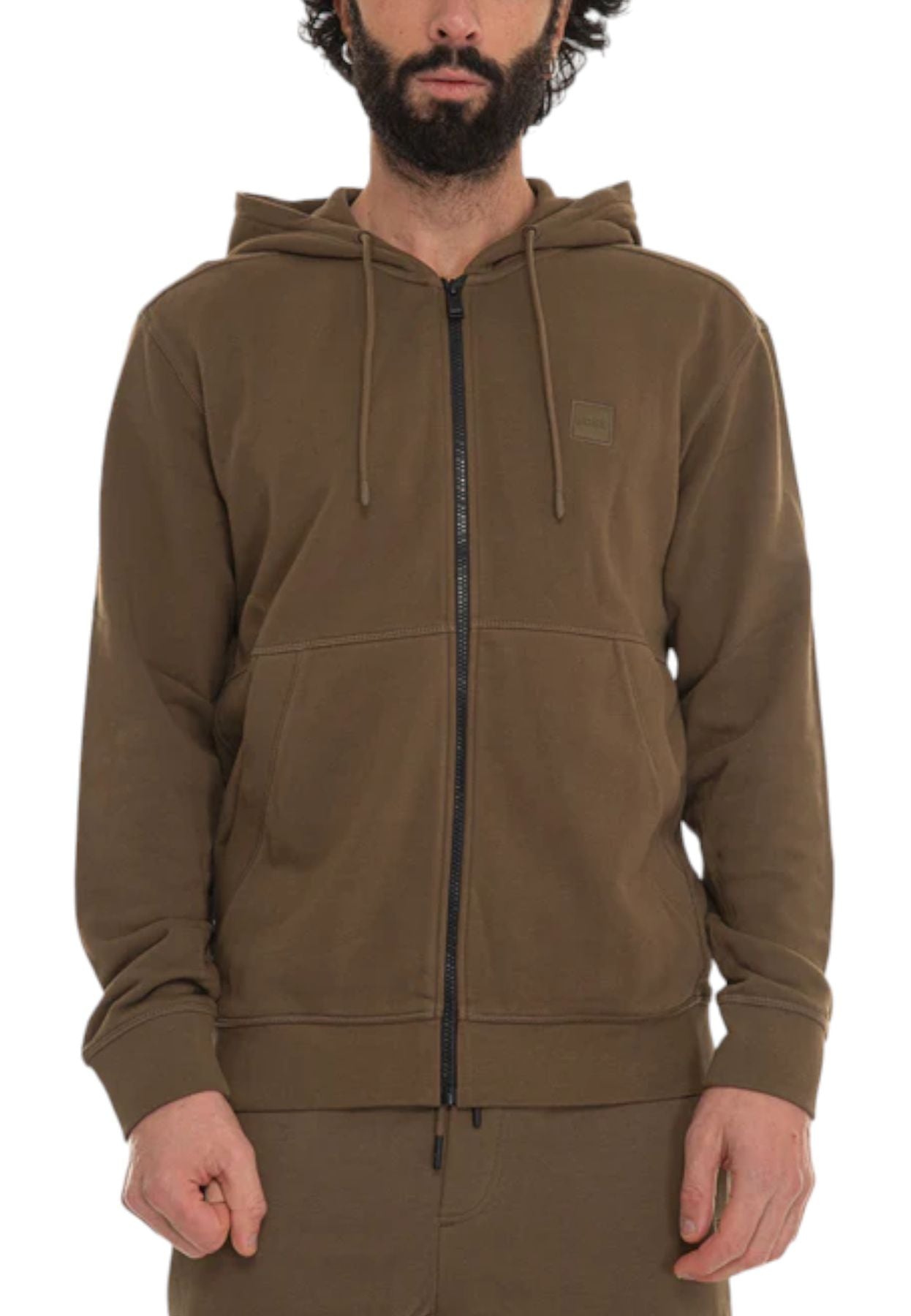 Felpa Con Zip Uomo Boss Con Cappuccio Zetalky 50508578