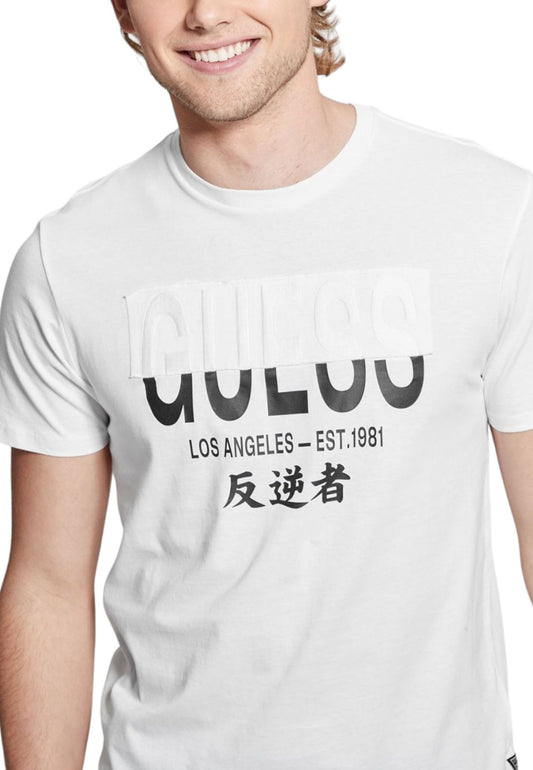 T-Shirt Manica Corta Uomo Guess Basic Ges Split Applique M4RI69K9RM1