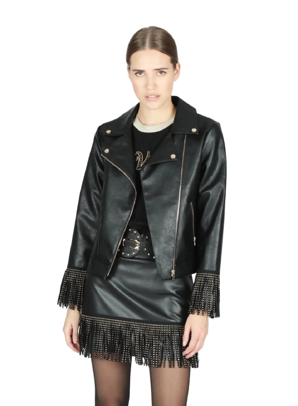 Giacca In Pelle Sintetica Donna Le Volière WW22C109