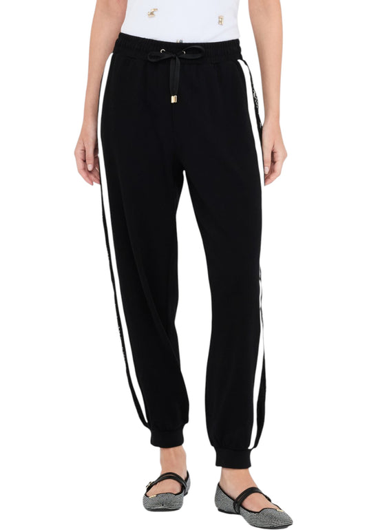 Pantaloni Tuta Donna Liu Jo Con Pizzo  TF5010J4523
