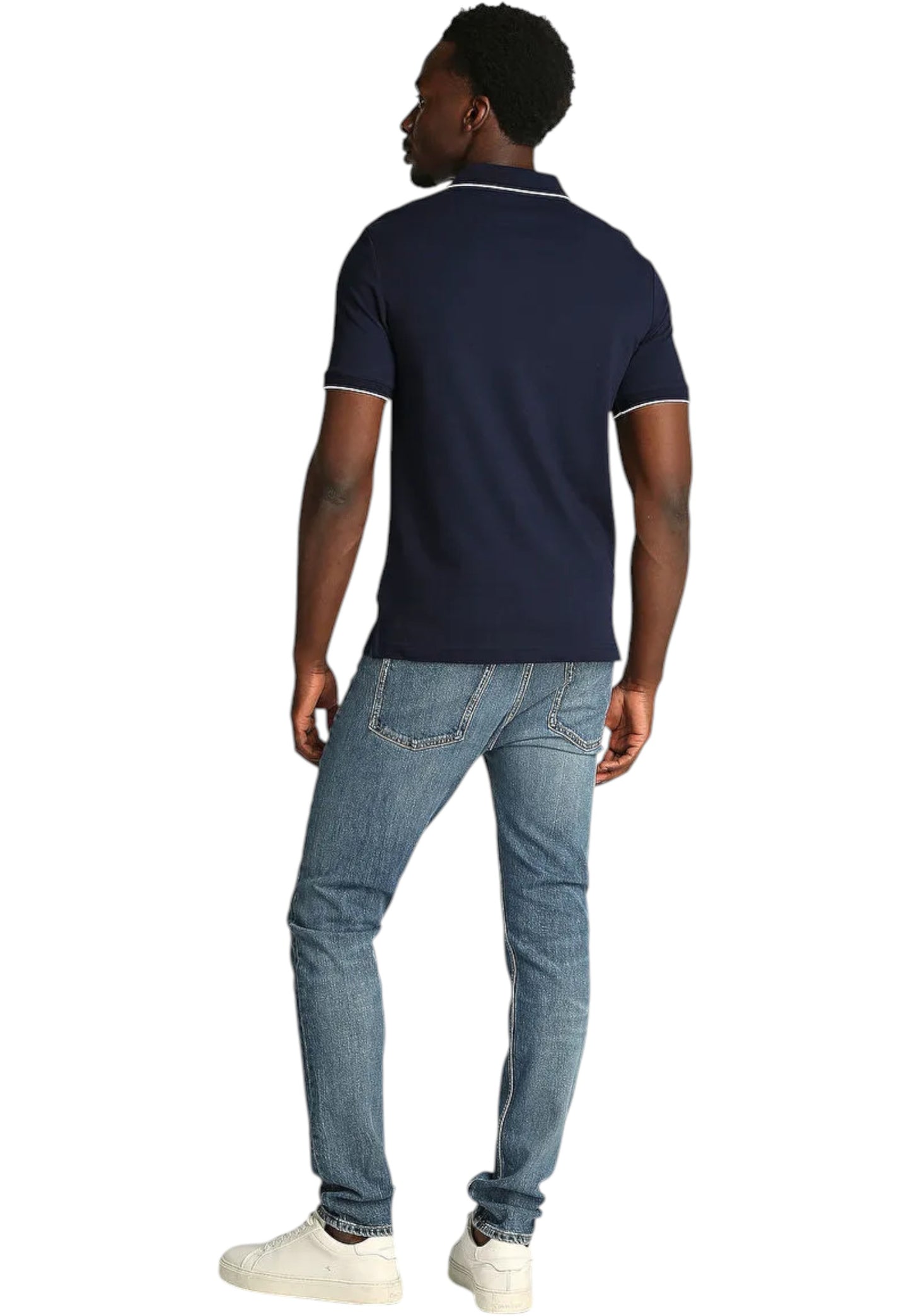 Polo Manica Corta Uomo Calvin klein  Stretch Pique Tippin