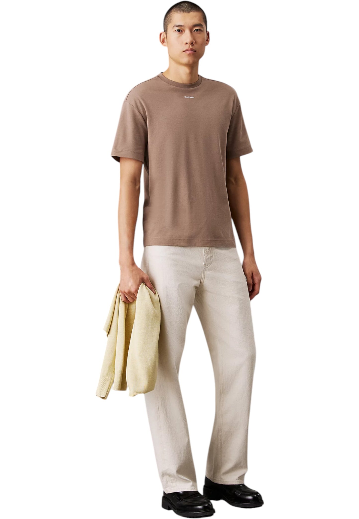 T-Shirt Manica Corta Uomo Calvin klein  Nano Logo Interlock