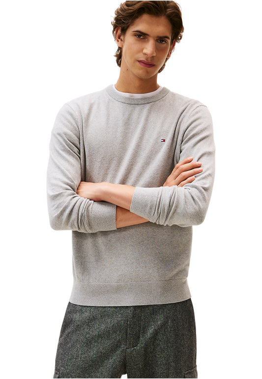 Maglione A Girocollo Uomo Tommy Hilfiger Organic Cotton Cashmere Pima MW0MW28046