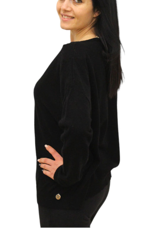 Maglione A Girocollo Donna White Wise Over In Cashmere WW18036