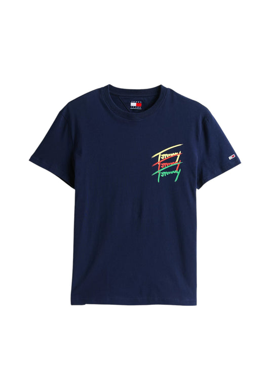 T-Shirt Manica Corta Uomo Tommy Jeans  Tjm Reg Twisted Sign