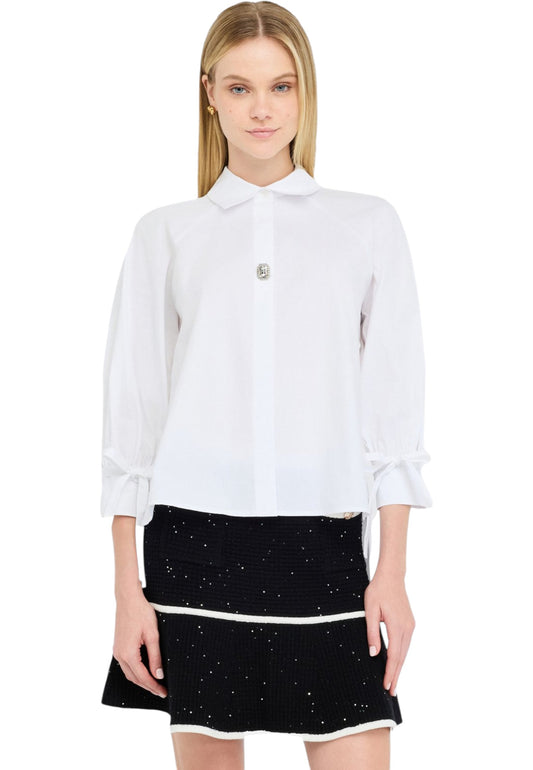 Camicia Manica lunga Donna Liu Jo Con Laccetti  CF5243T3216