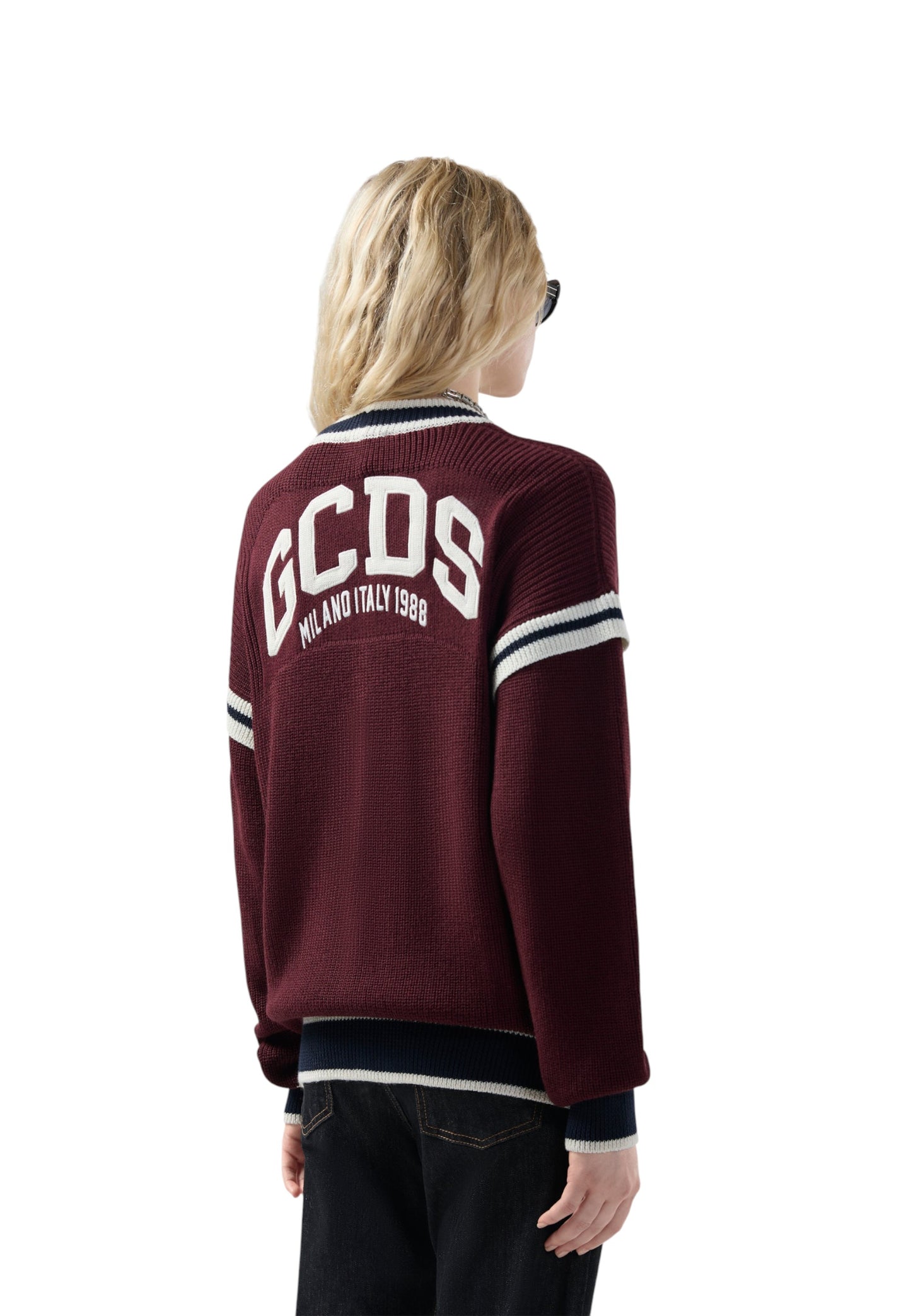Cardigan  Uomo Gcds  Logo Lounge College B2EW1801KI3