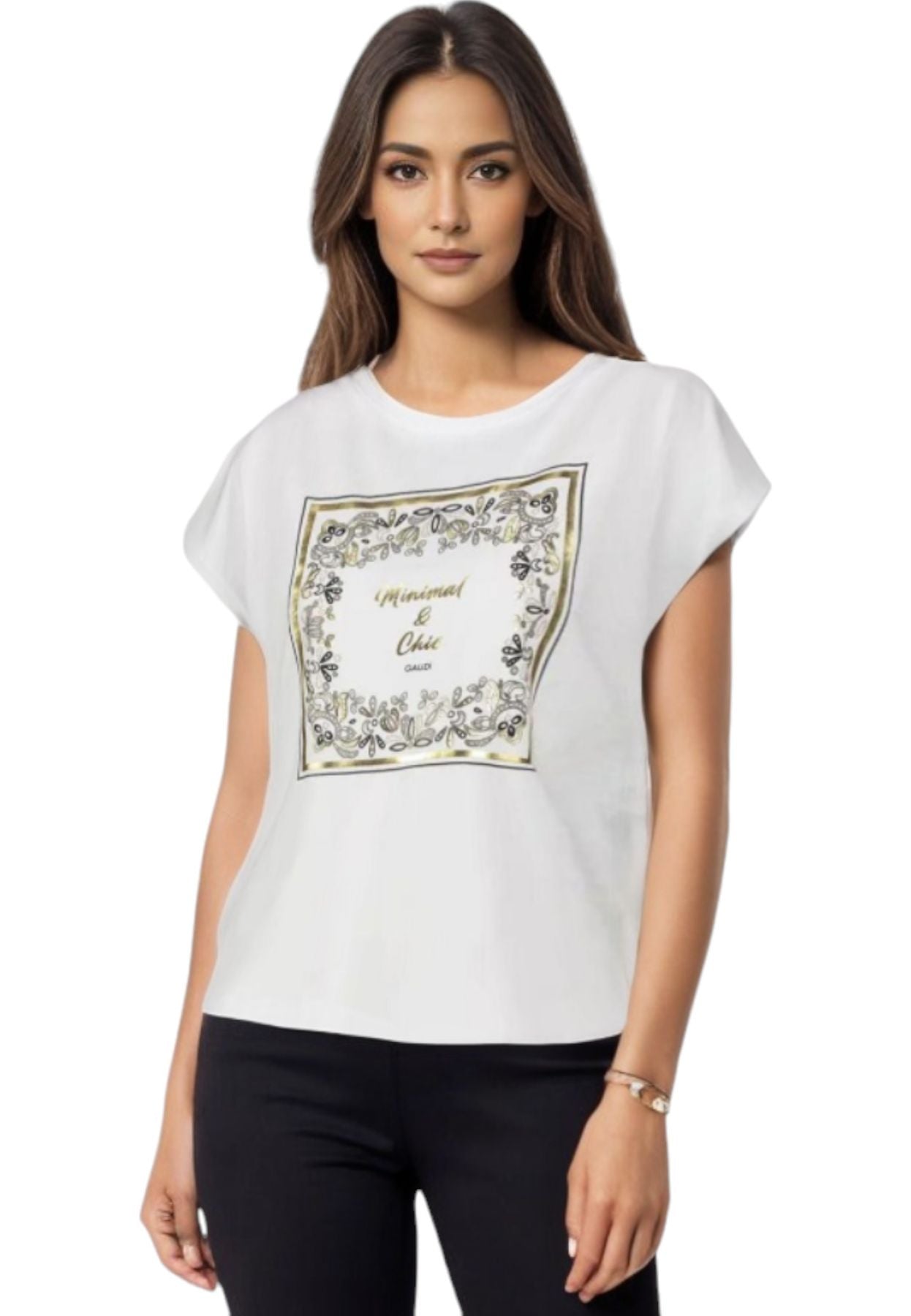 T-Shirt Manica Corta Donna Gaudi Spalla Scesa 411FD64011