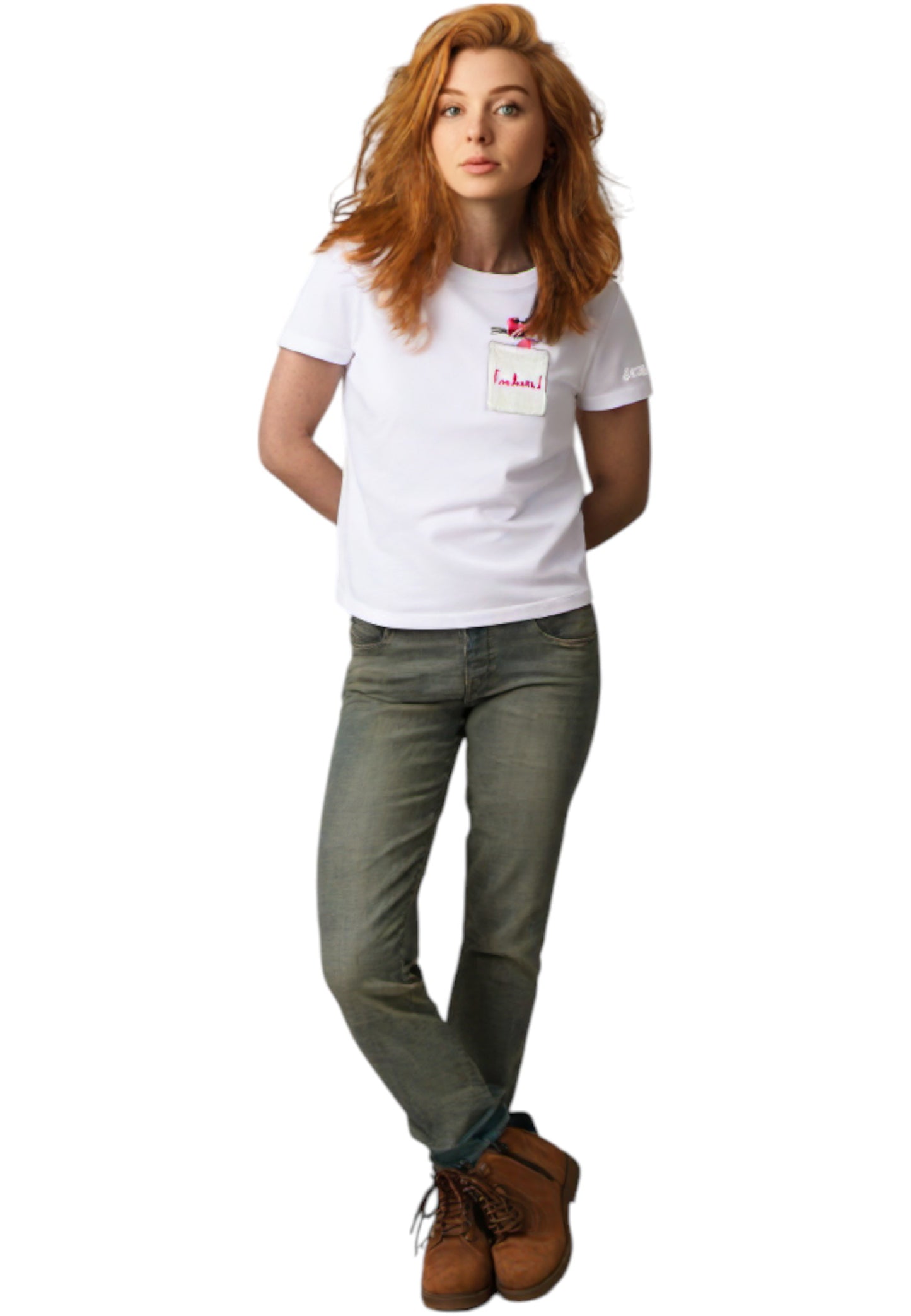 T-Shirt Manica Corta Donna Mc2 Saint Barth Con Taschino Pink Furbetta Emilie P EMI0004