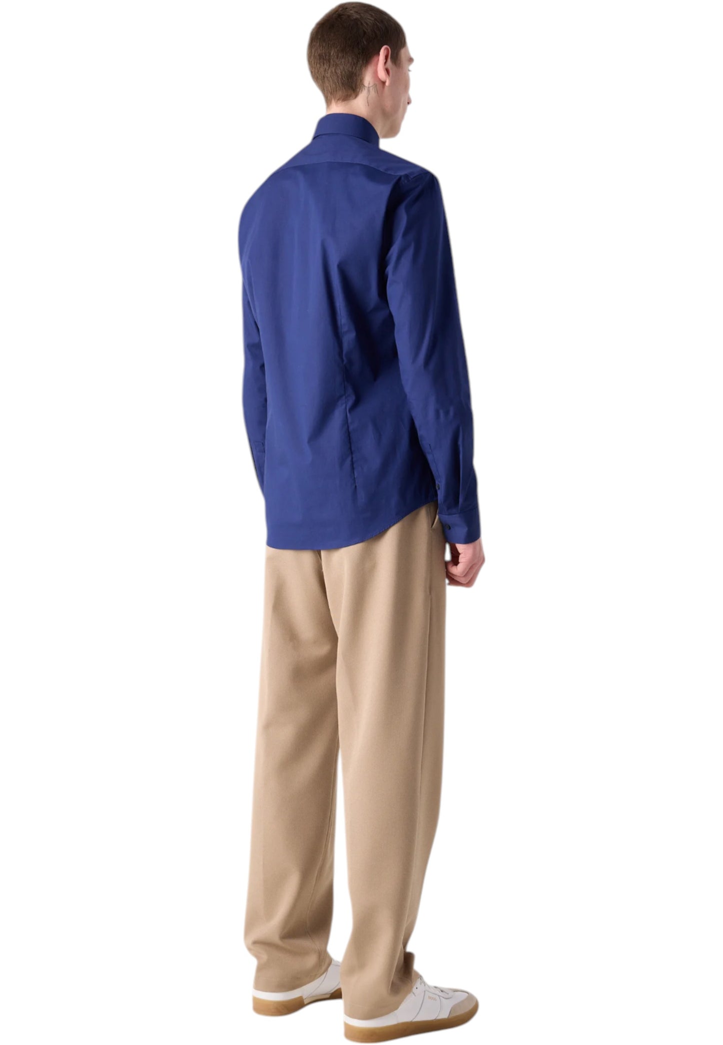 Camicia Manica lunga Uomo Calvin klein  Poplin Stretch Slim