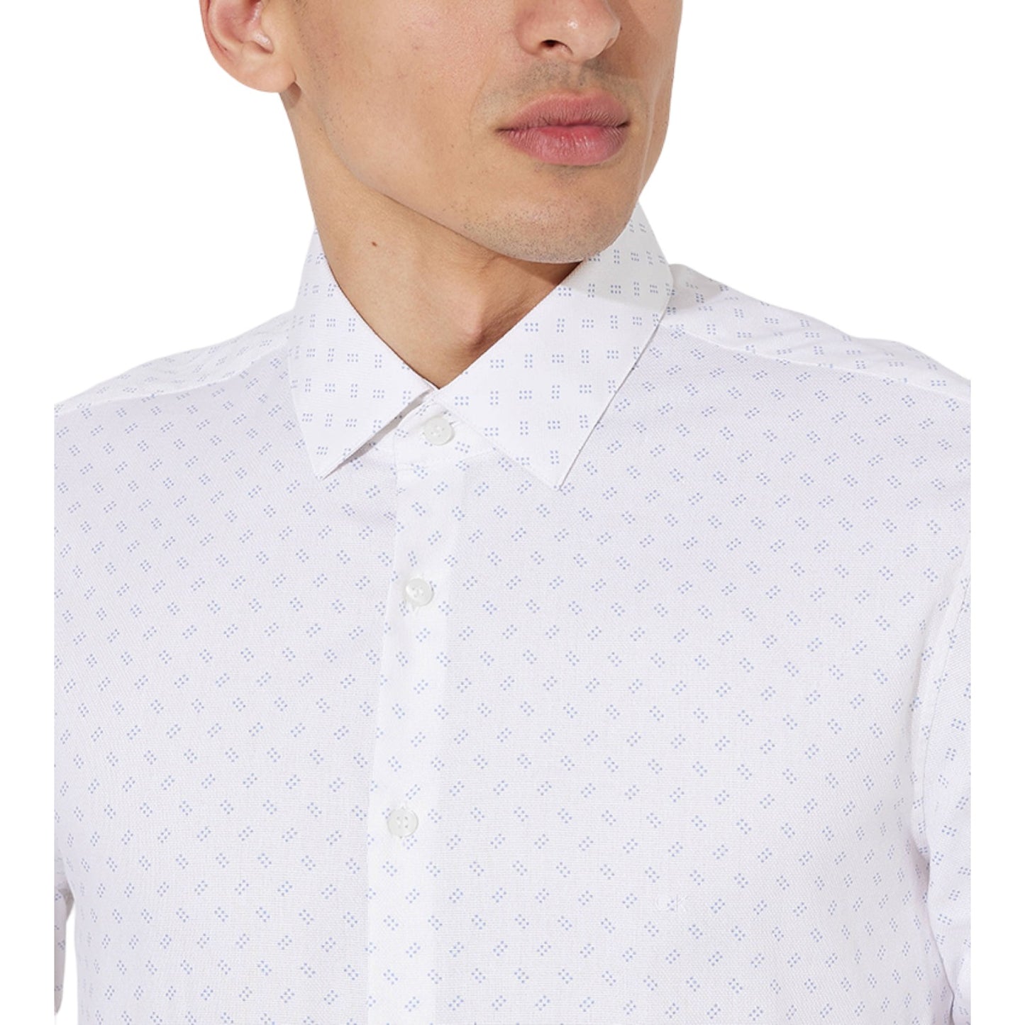 Camicia Manica lunga Uomo Calvin klein Structure Print Slim K10K110924