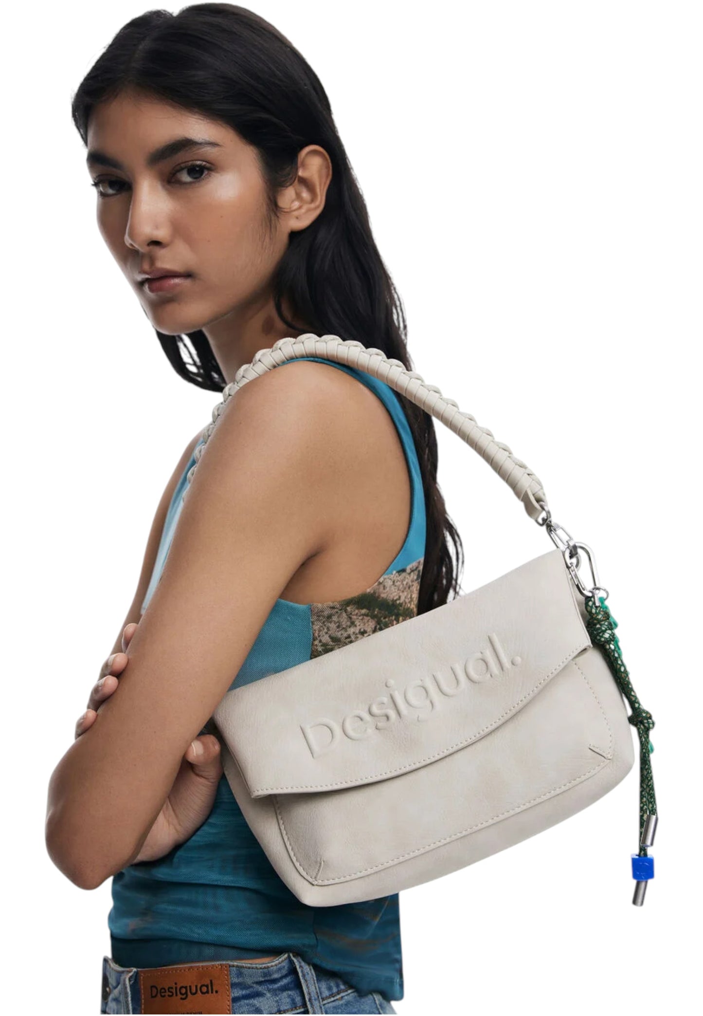 Borsa A Tracolla Donna Desigual Bag Half Logo Trokel Piedra 25WAXPB2