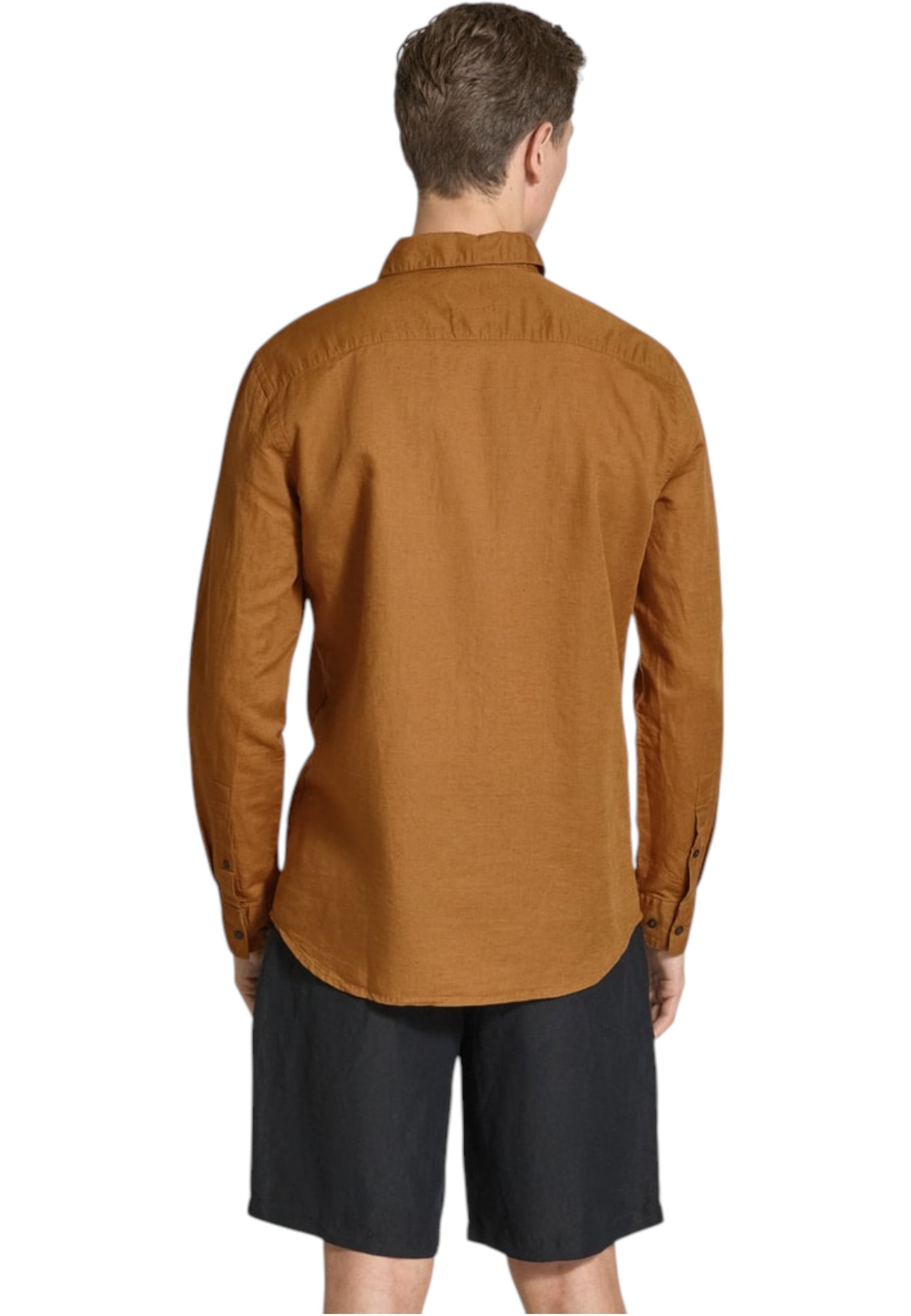 Camicia Manica lunga Uomo Calvin klein  Linen Cotton Regular