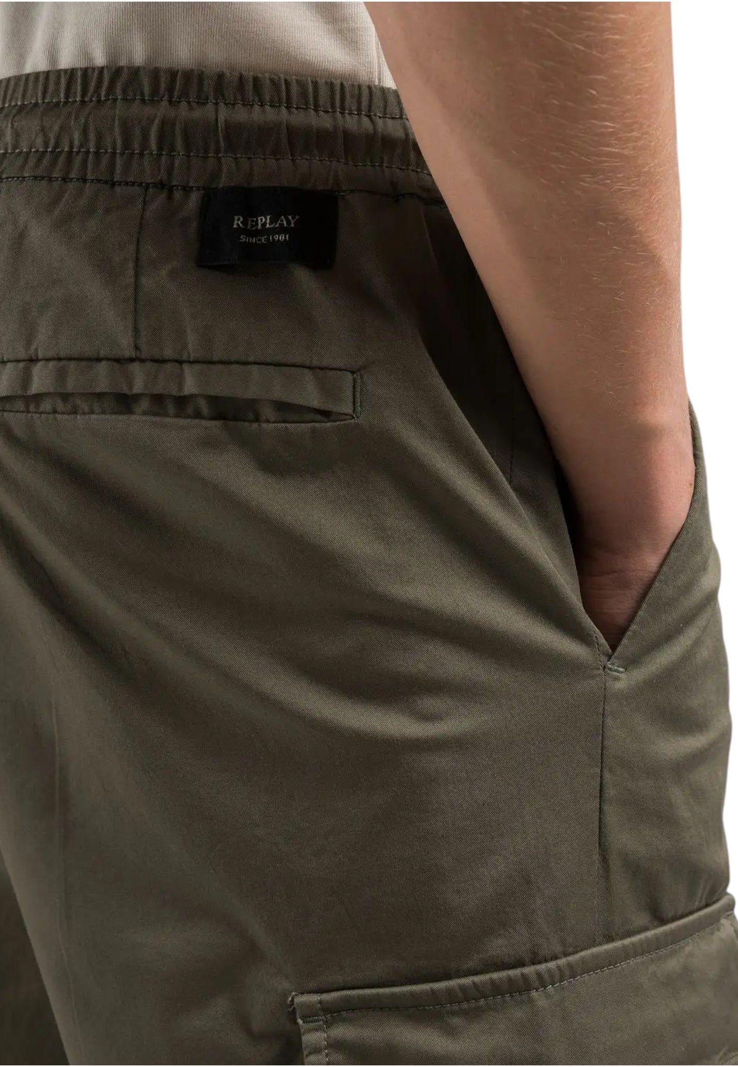 Pantaloni Cargo Uomo Replay In Twill