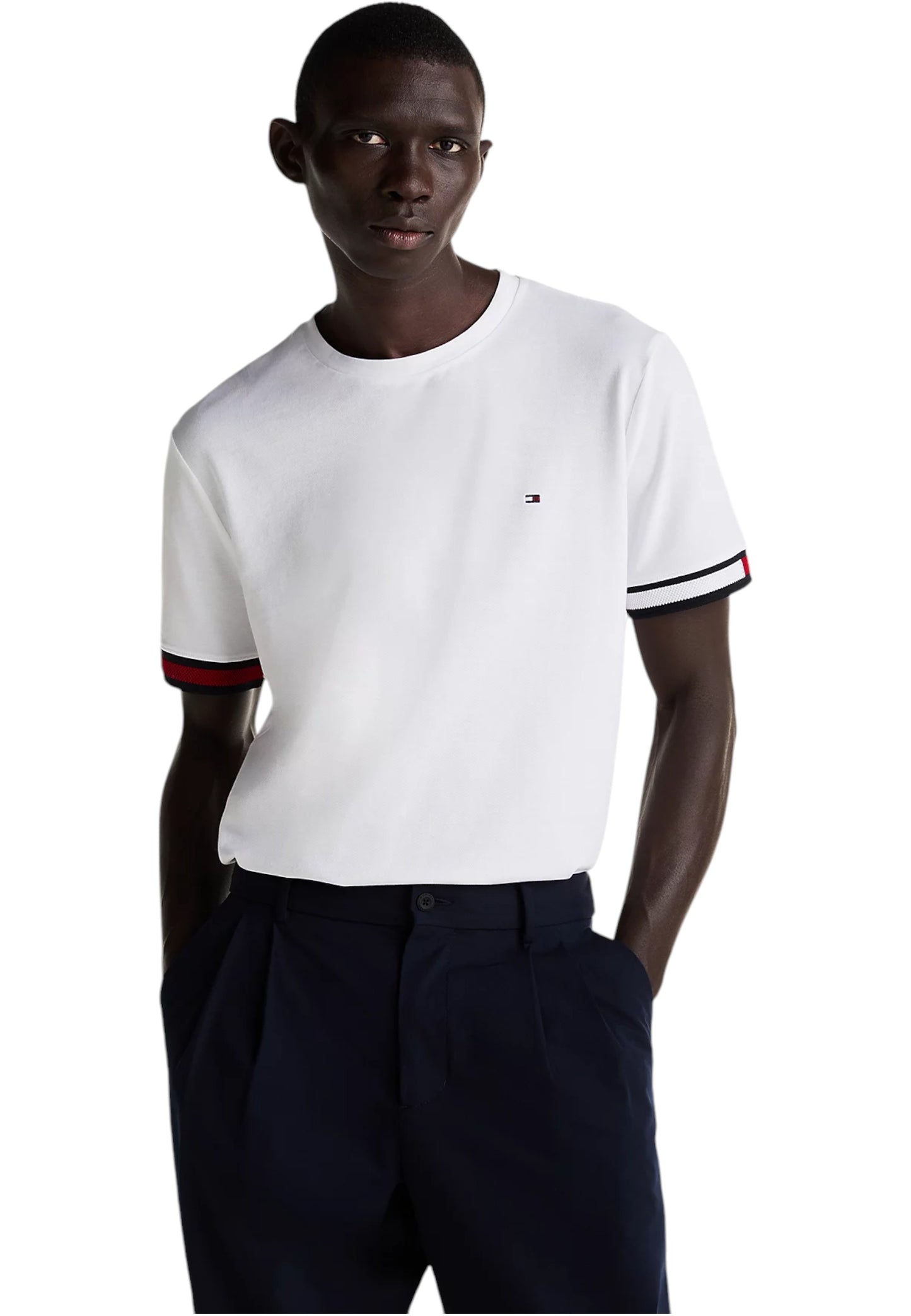 T-Shirt Manica Corta Uomo Tommy Hilfiger  Global Stripe Flag C