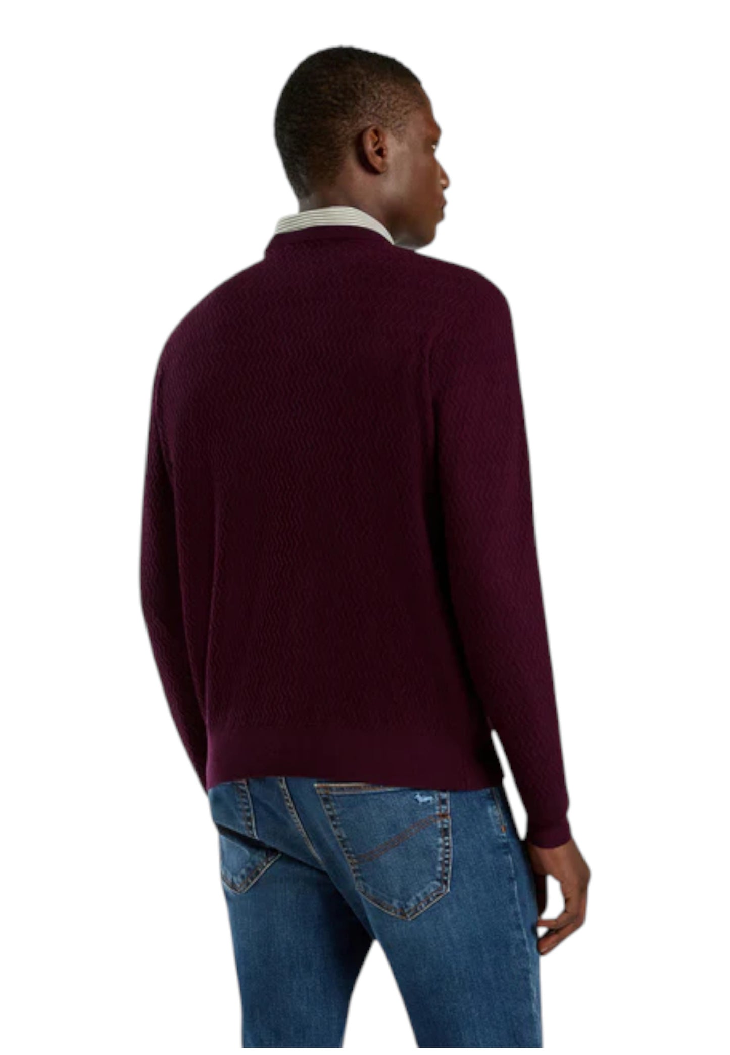 Maglione A Girocollo Uomo Harmont & Blaine Pull Righe Spina Di Pesce HRP826030788