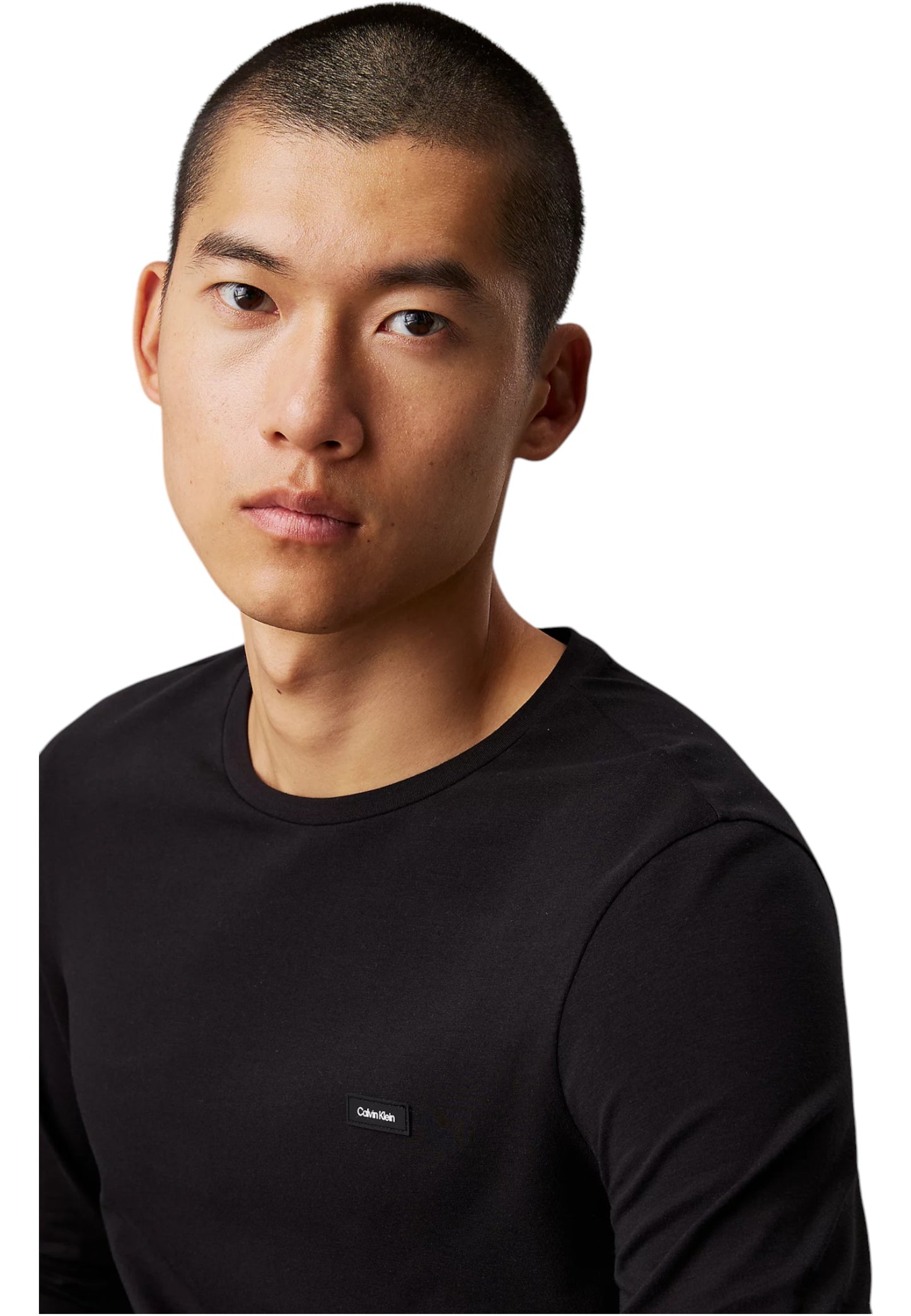 T-Shirt Manica Corta Uomo Calvin klein  Stretch Slim Fit Ls