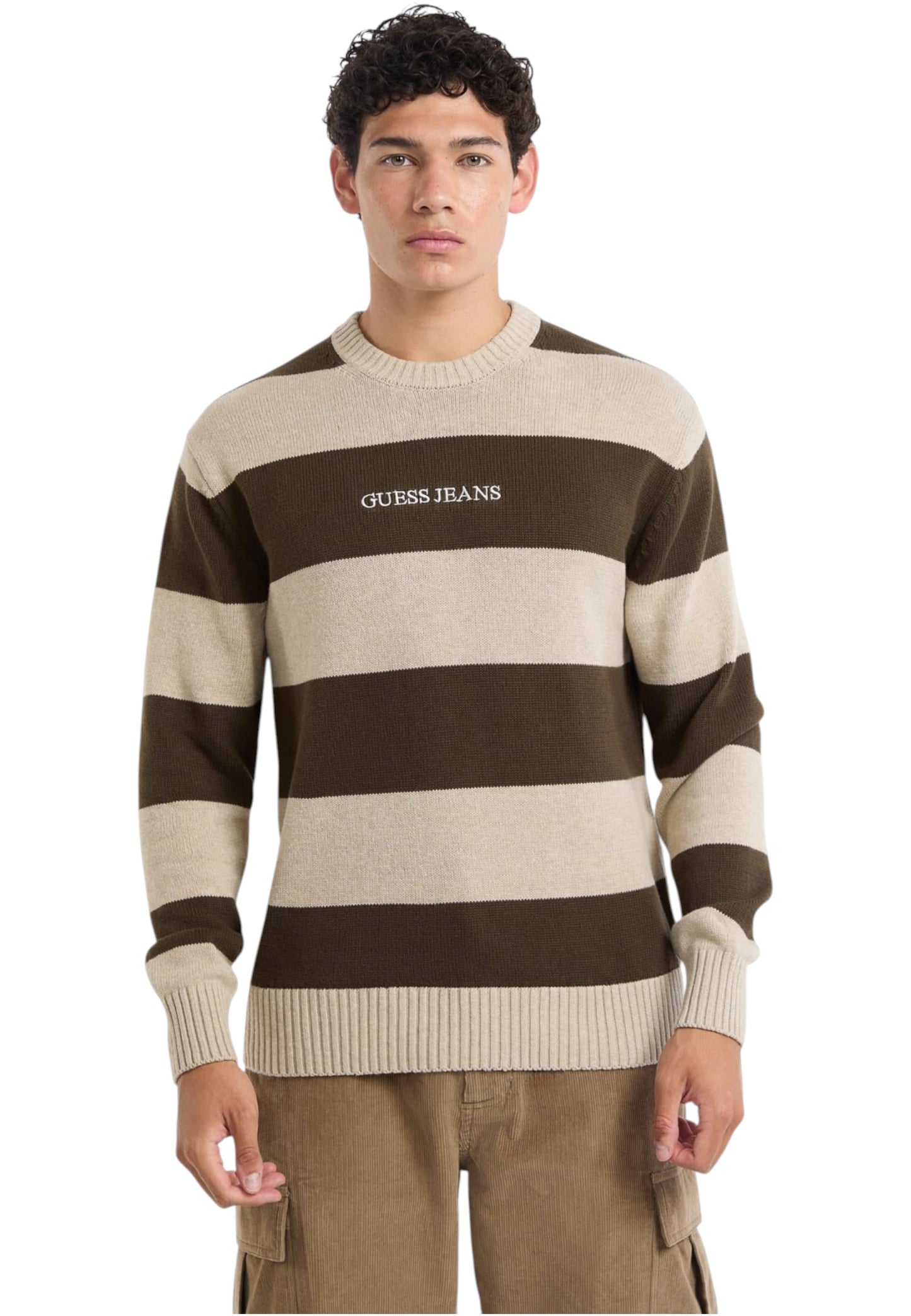 Maglione A Girocollo Uomo Guess Gj Striped M4BR37Z3HM1