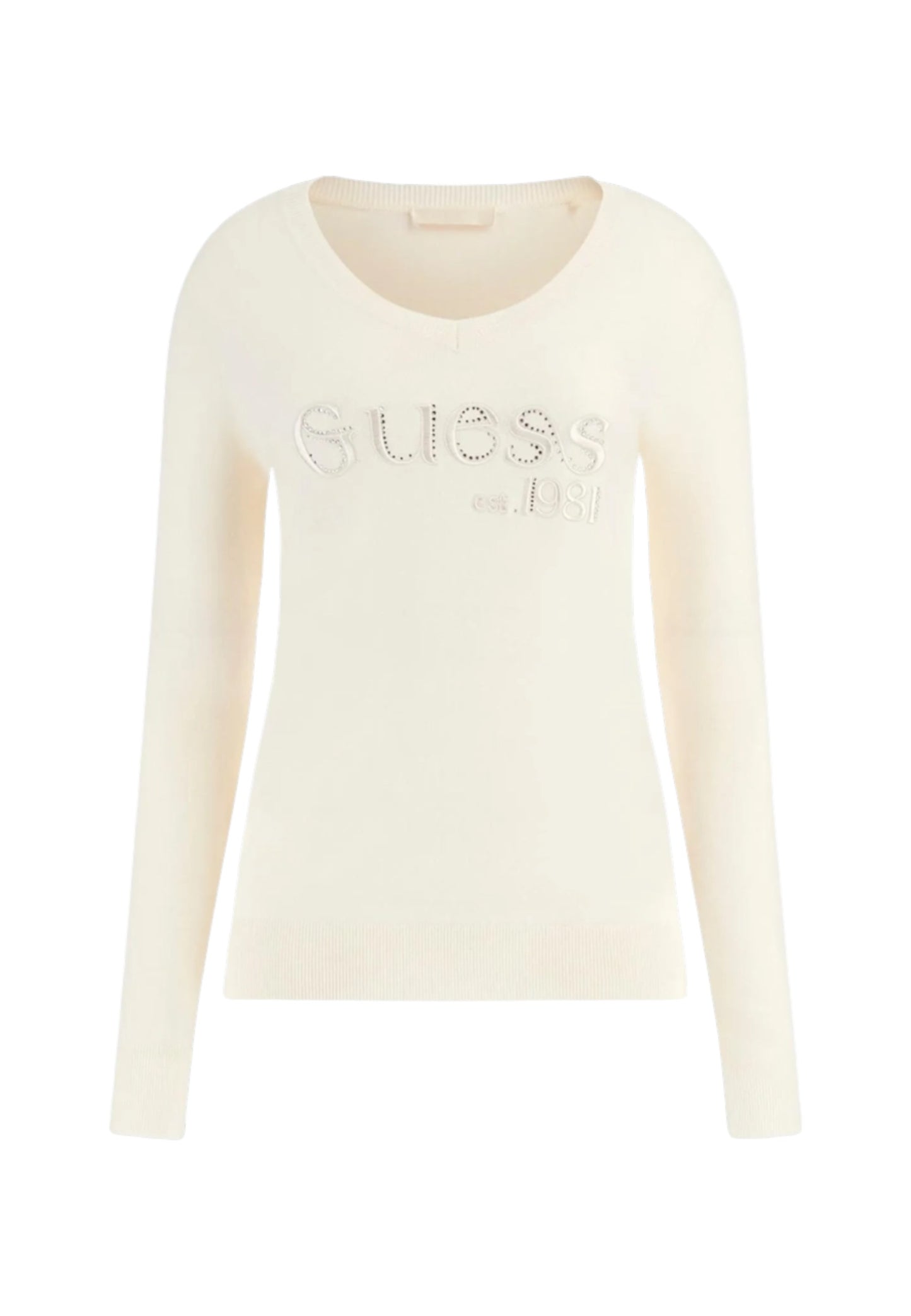 Maglione Scollo A V Donna Guess Saylor Logo W5BR41Z2NQ2
