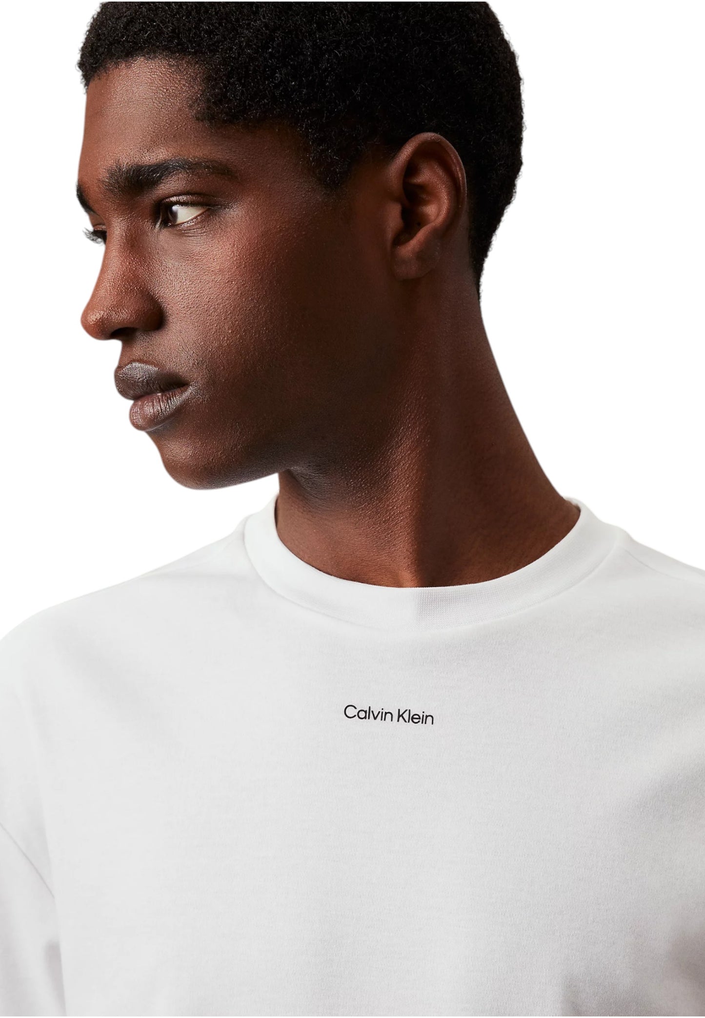 T-Shirt Manica Corta Uomo Calvin klein  Nano Logo Interlock