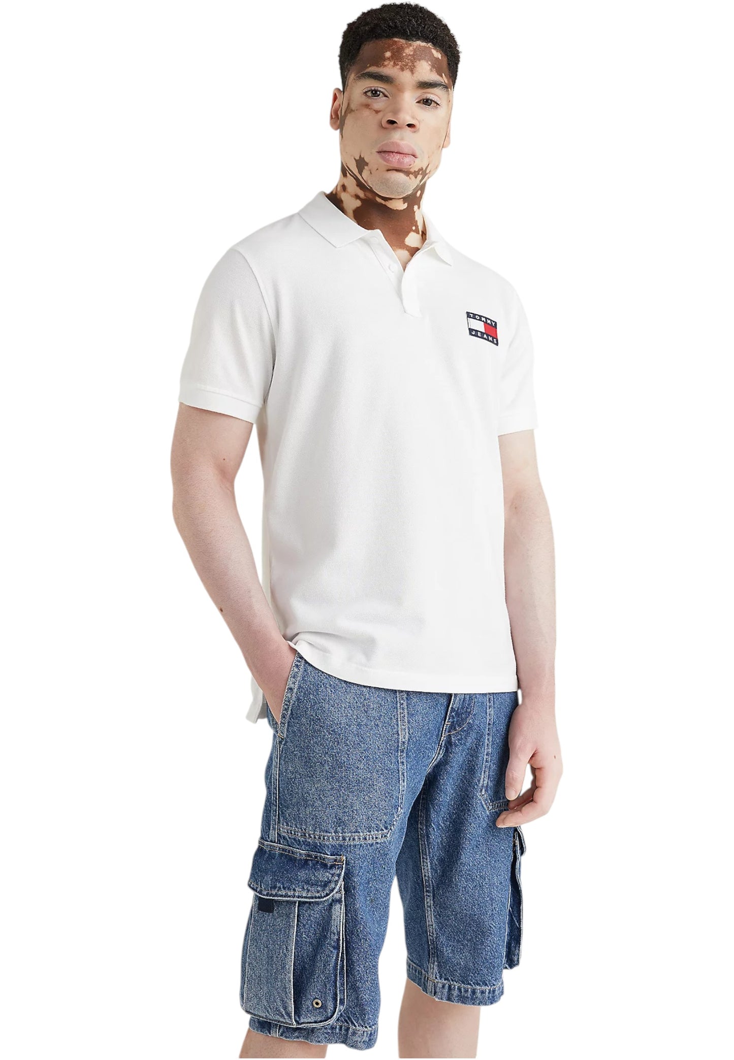 Polo Manica Corta Uomo Tommy Jeans Tjm Tommy Badge Ligh
