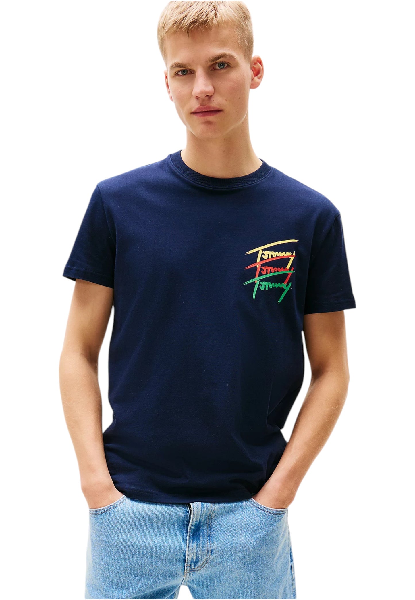 T-Shirt Manica Corta Uomo Tommy Jeans  Tjm Reg Twisted Sign