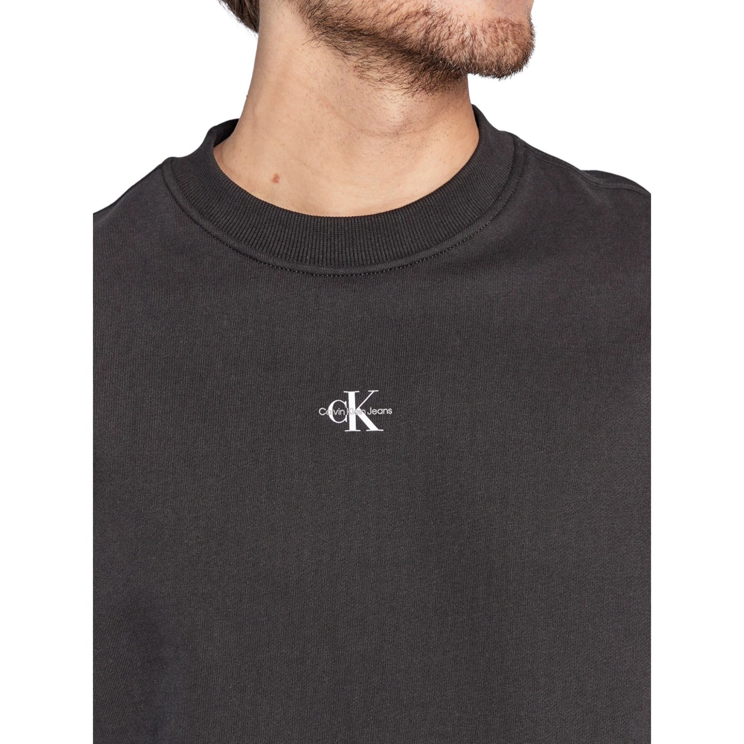 Felpa A Girocollo Uomo Calvin klein Jeans Micro Monologo J30J322534