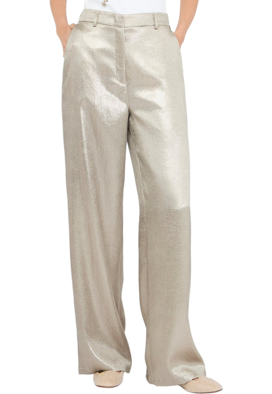 Pantaloni  Donna Liu Jo in Crepe Laminato  CF5280T002A
