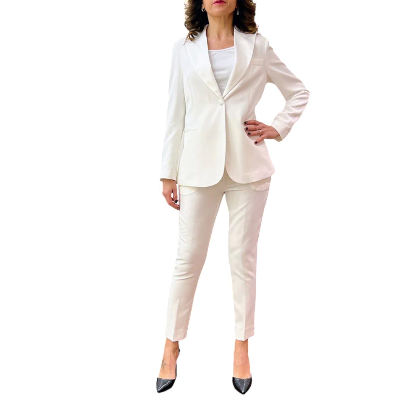 Abito Completo Donna White Wise Tailleur WW28425