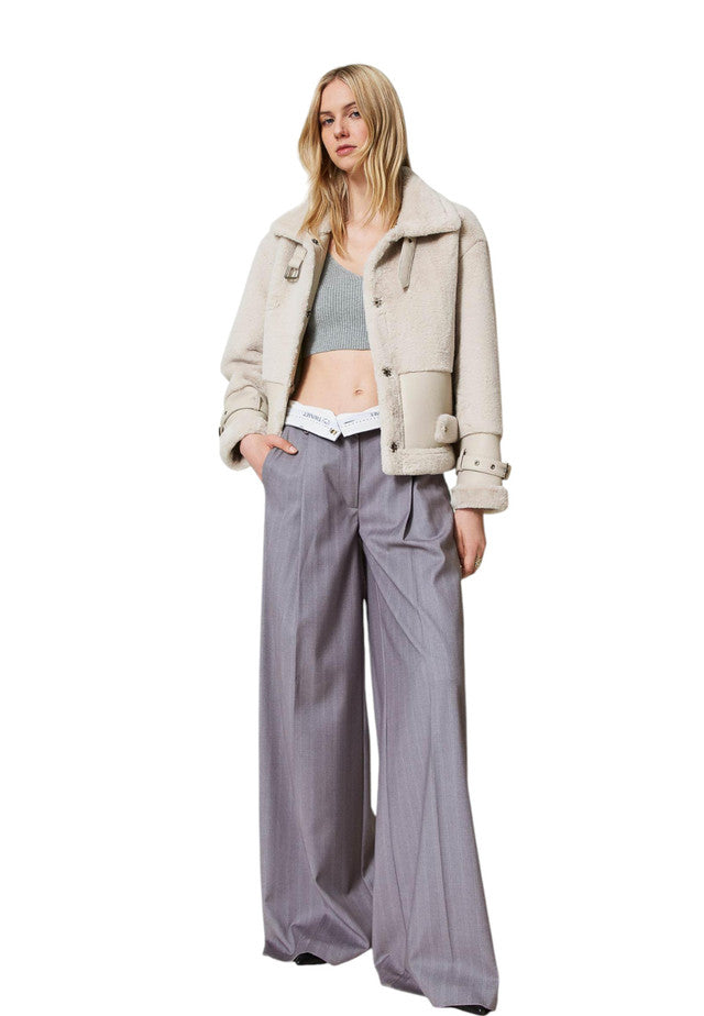 Giacca Invernale Donna Twinset In Faux Fur Soft 242TP2380