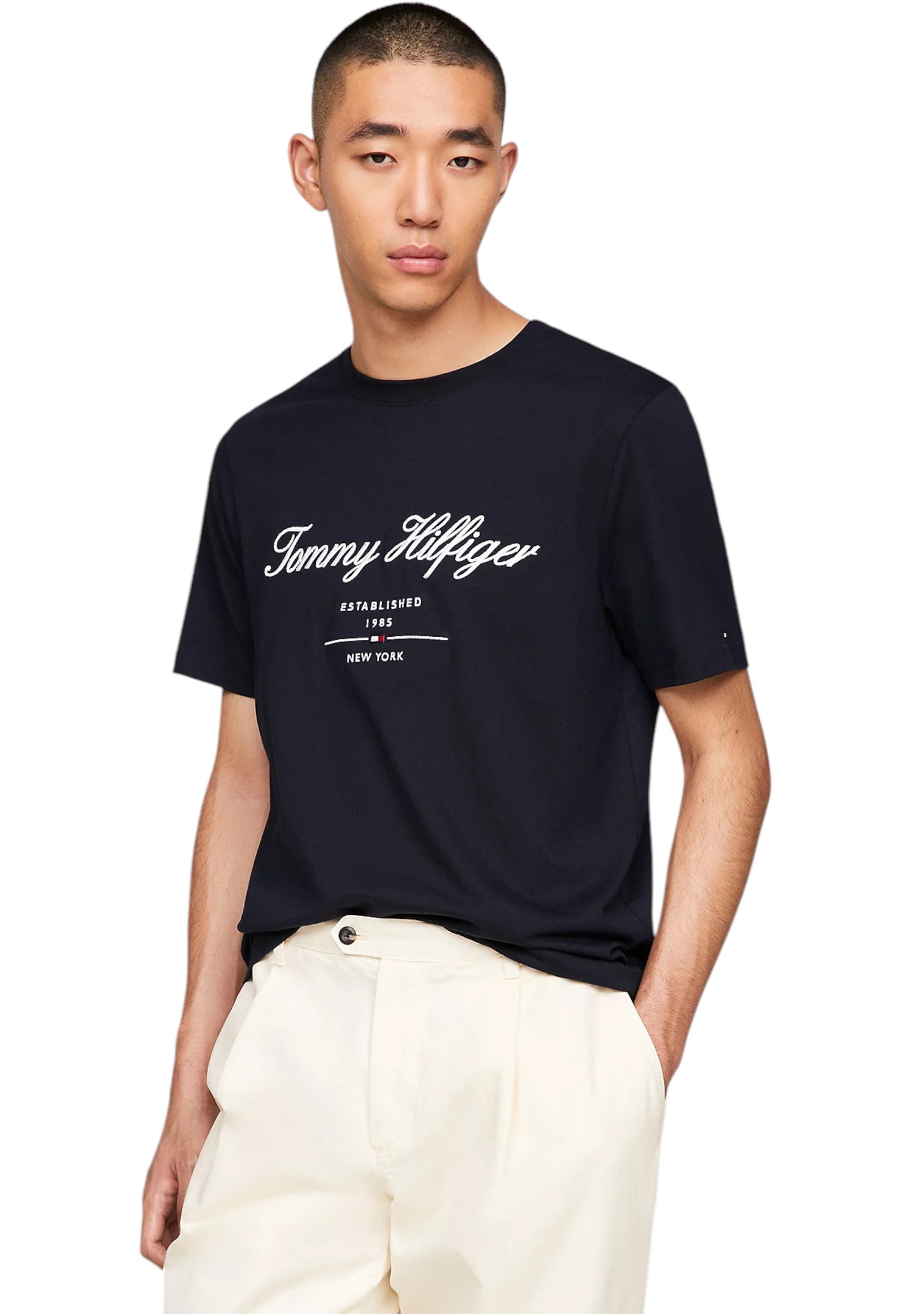 T-Shirt Manica Corta Uomo Tommy Hilfiger  Script Logo