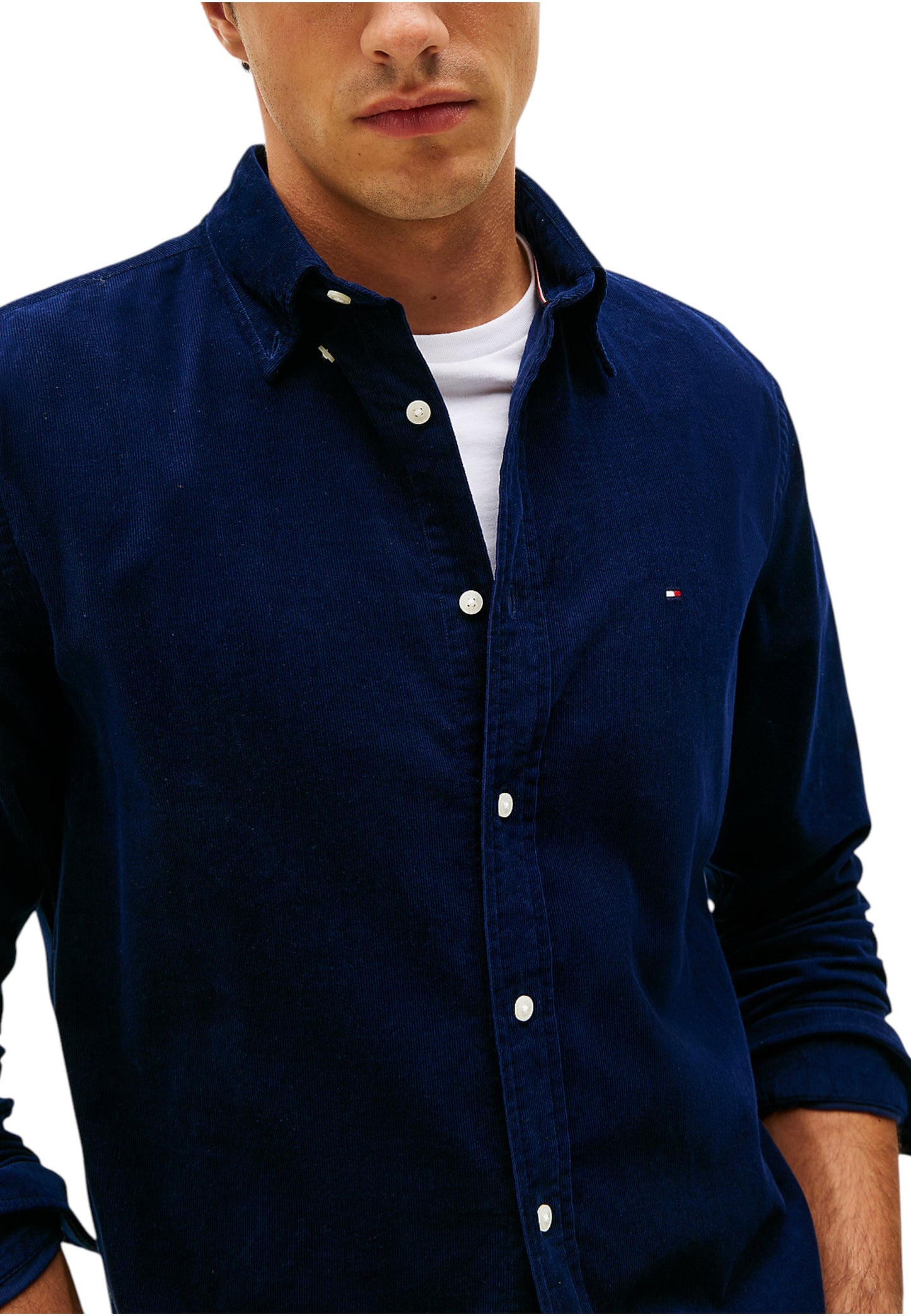 Camicia Manica lunga Uomo Tommy Hilfiger Solid Corduroy Rf Sh MW0MW40486