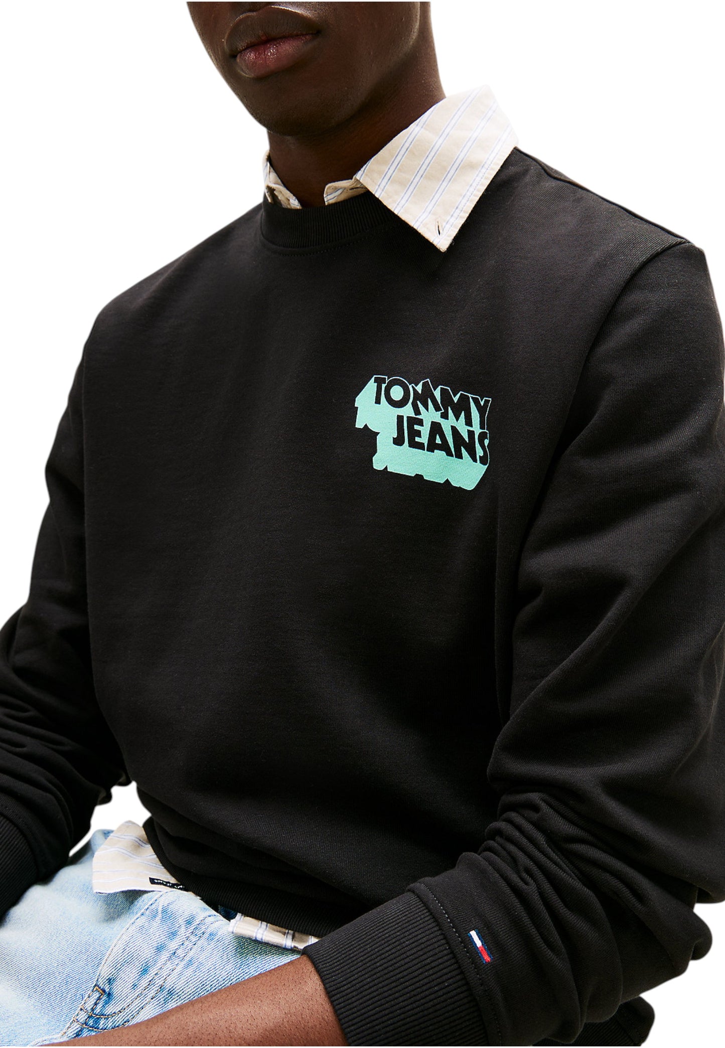 Felpa A Girocollo Uomo Tommy Jeans Tjm Regular Stack DM0DM21640