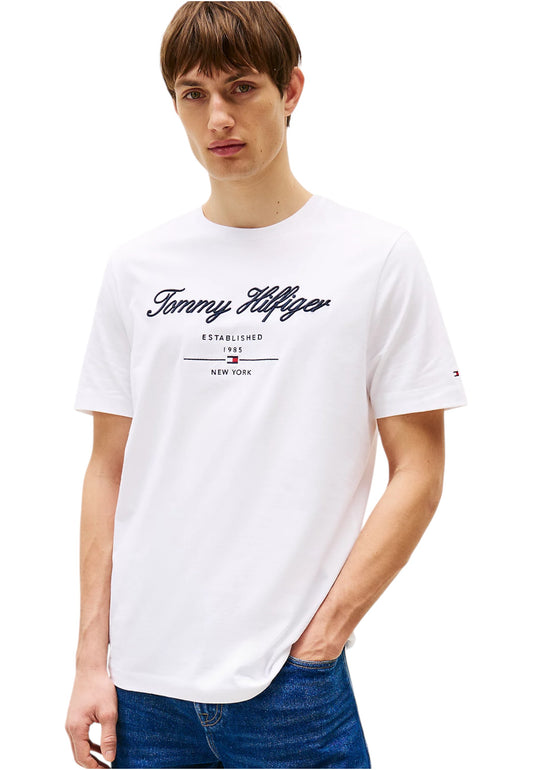 T-Shirt Manica Corta Uomo Tommy Hilfiger  Script Logo