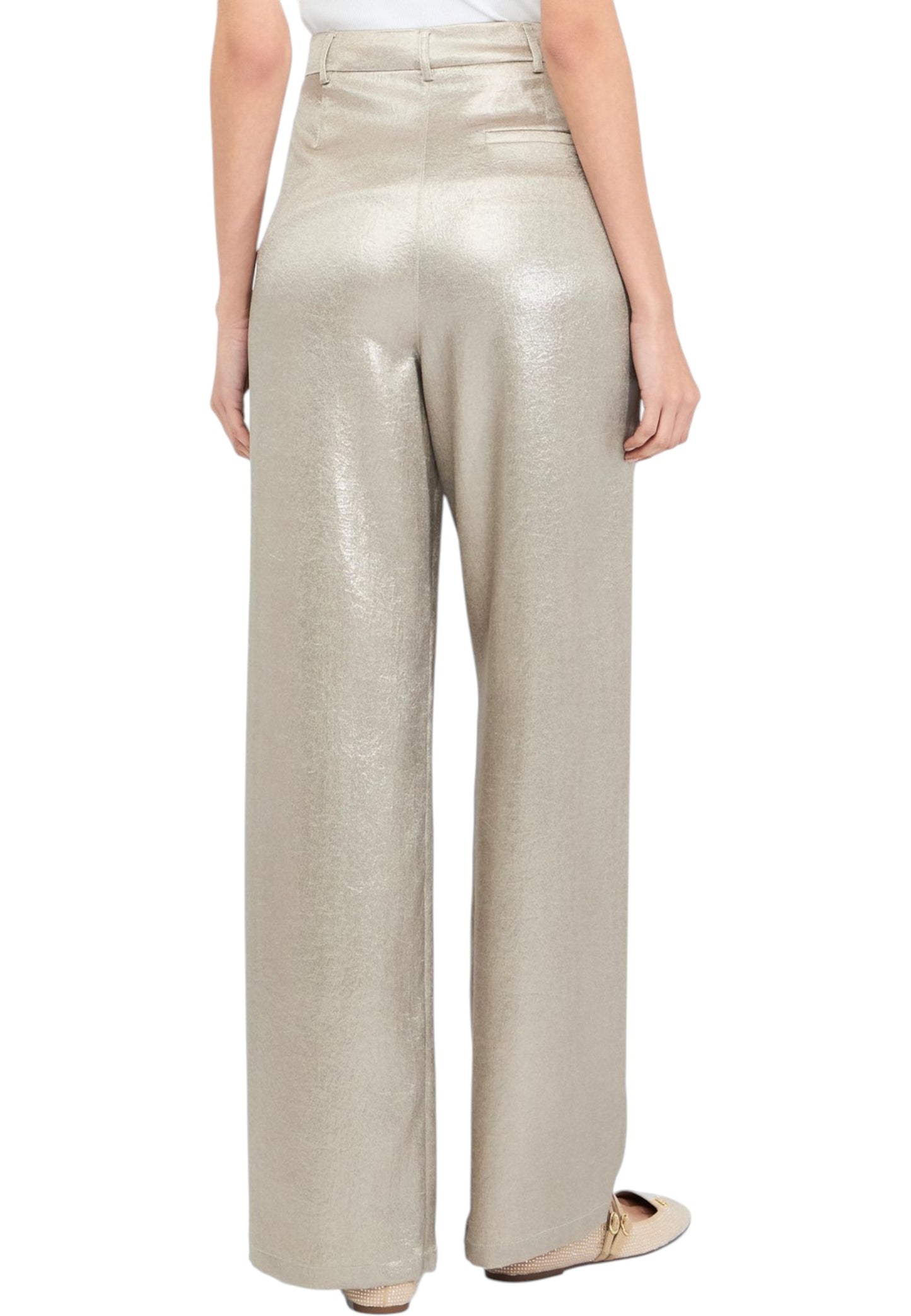 Pantaloni Donna Liu Jo in Crepe Laminato CF5280T002A