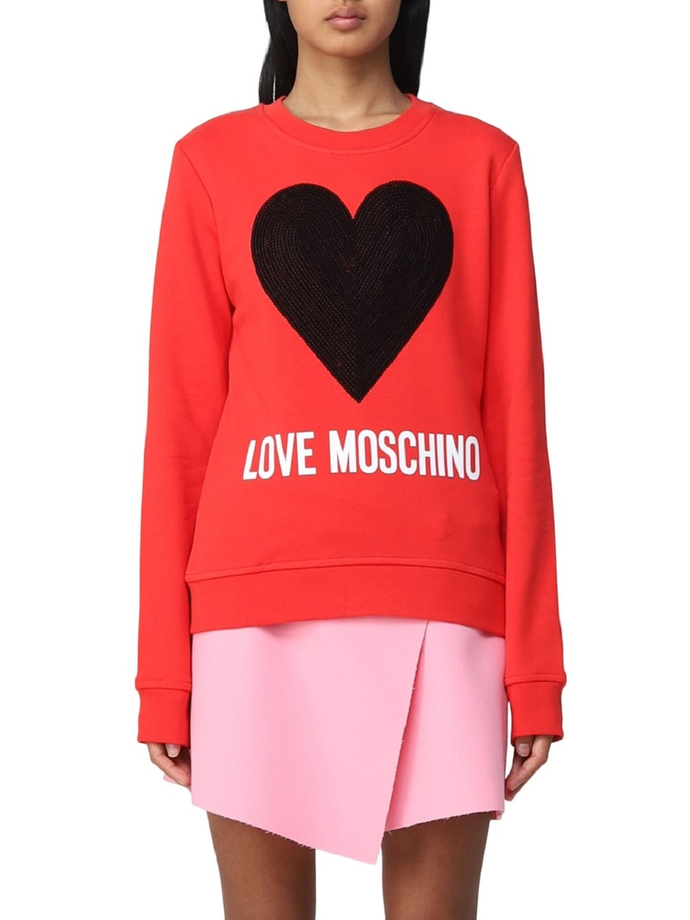Felpa A Girocollo Donna Love Moschino W648402E2388