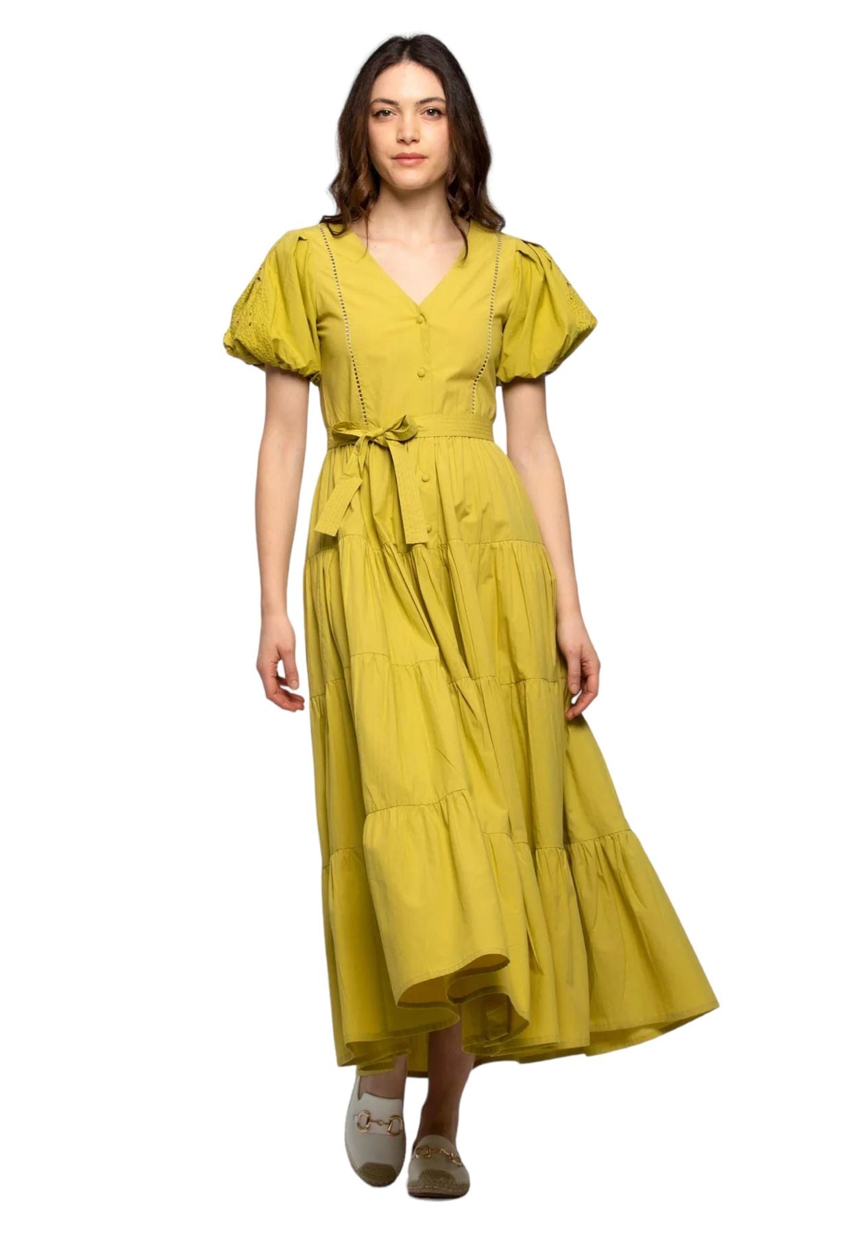 Vestito Lungo Donna Kocca Con Cintura Vivinn P23PAB8971AAUN0000