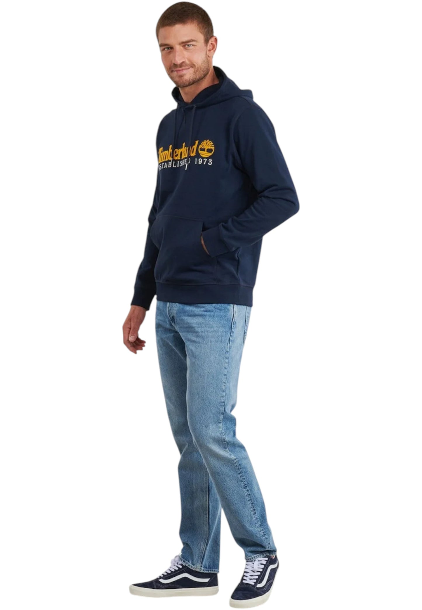 Felpa Con Cappuccio Uomo Timberland  Established 1973 Embroidered Logo Loopback TB0A5MX8