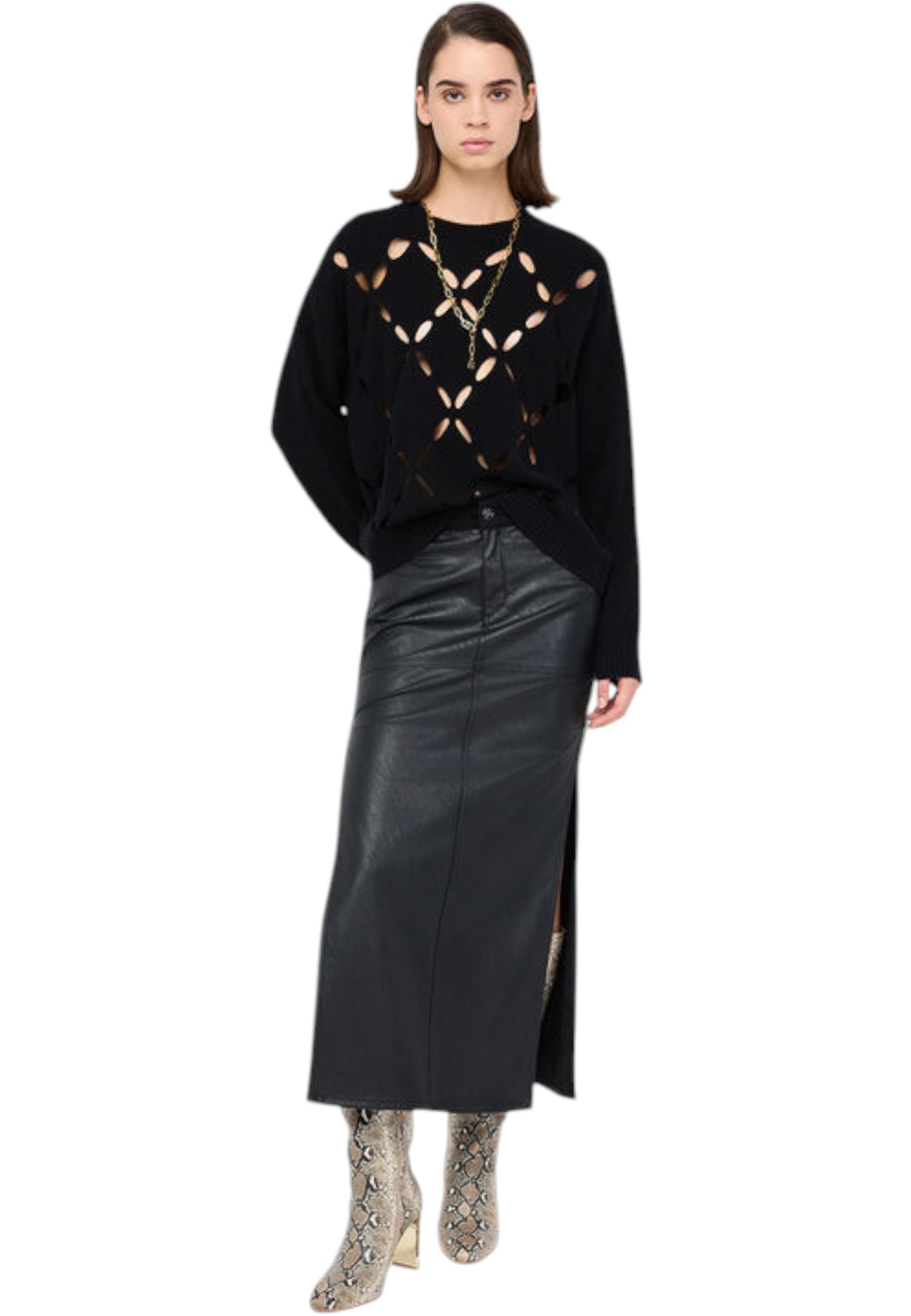 Maglione A Girocollo Donna Liu Jo Con Cut-Out MF5039MS009