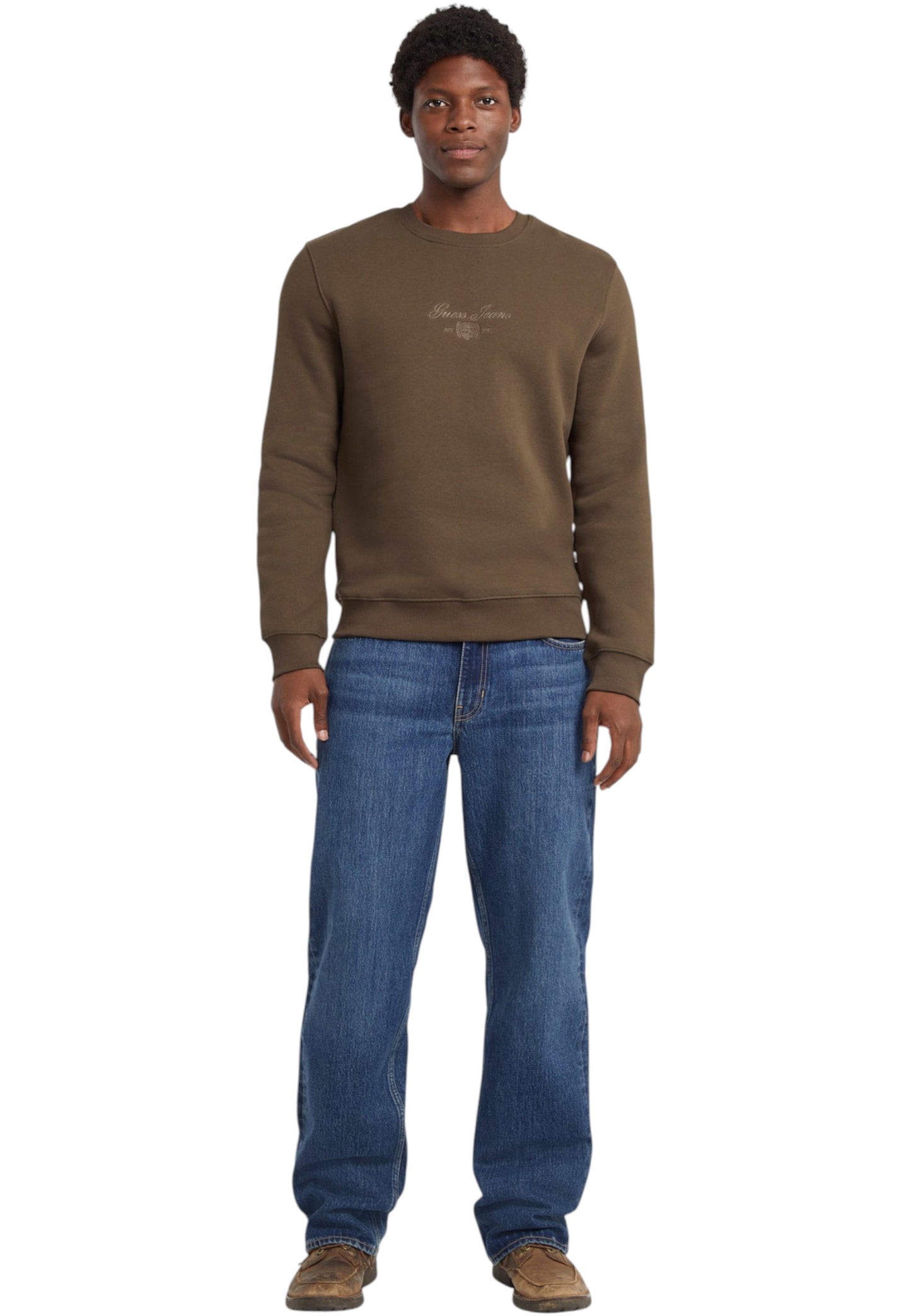 Felpa A Girocollo Uomo Guess Gj Slim Script M5BQ35K9V31