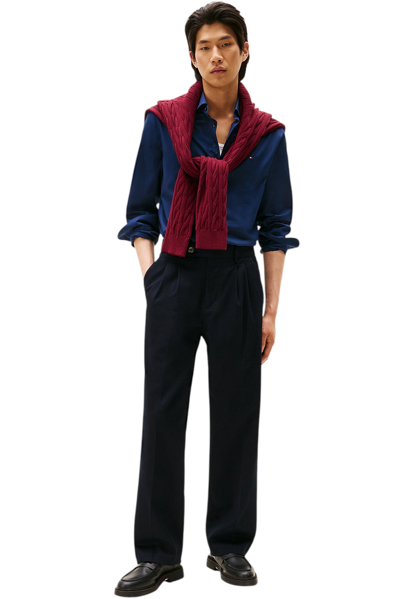 Camicia Manica lunga Uomo Tommy Hilfiger  Cl - Contrast Collar Sl MW0MW40524