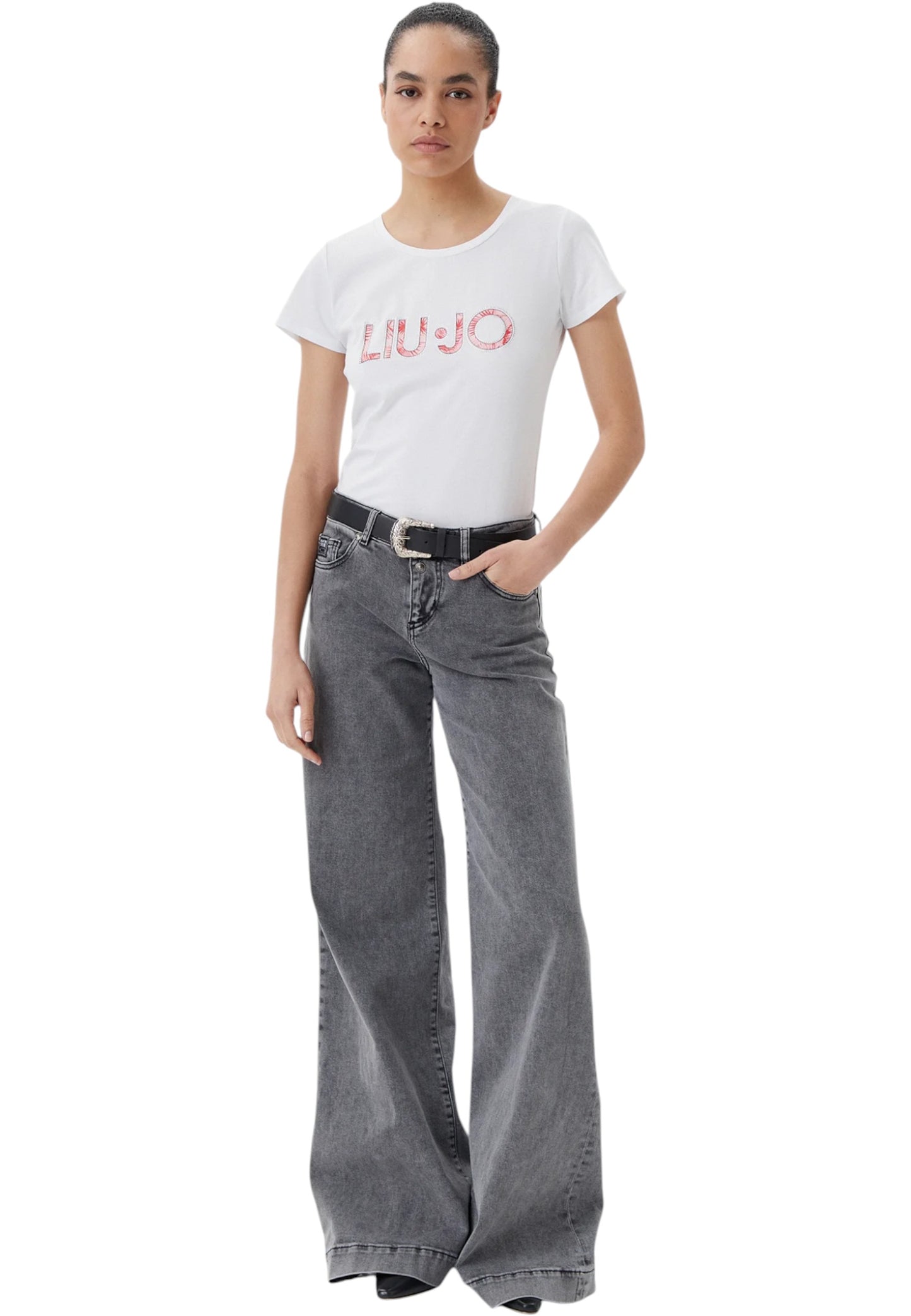 T-Shirt Manica Corta Donna Liu Jo Pink Palm