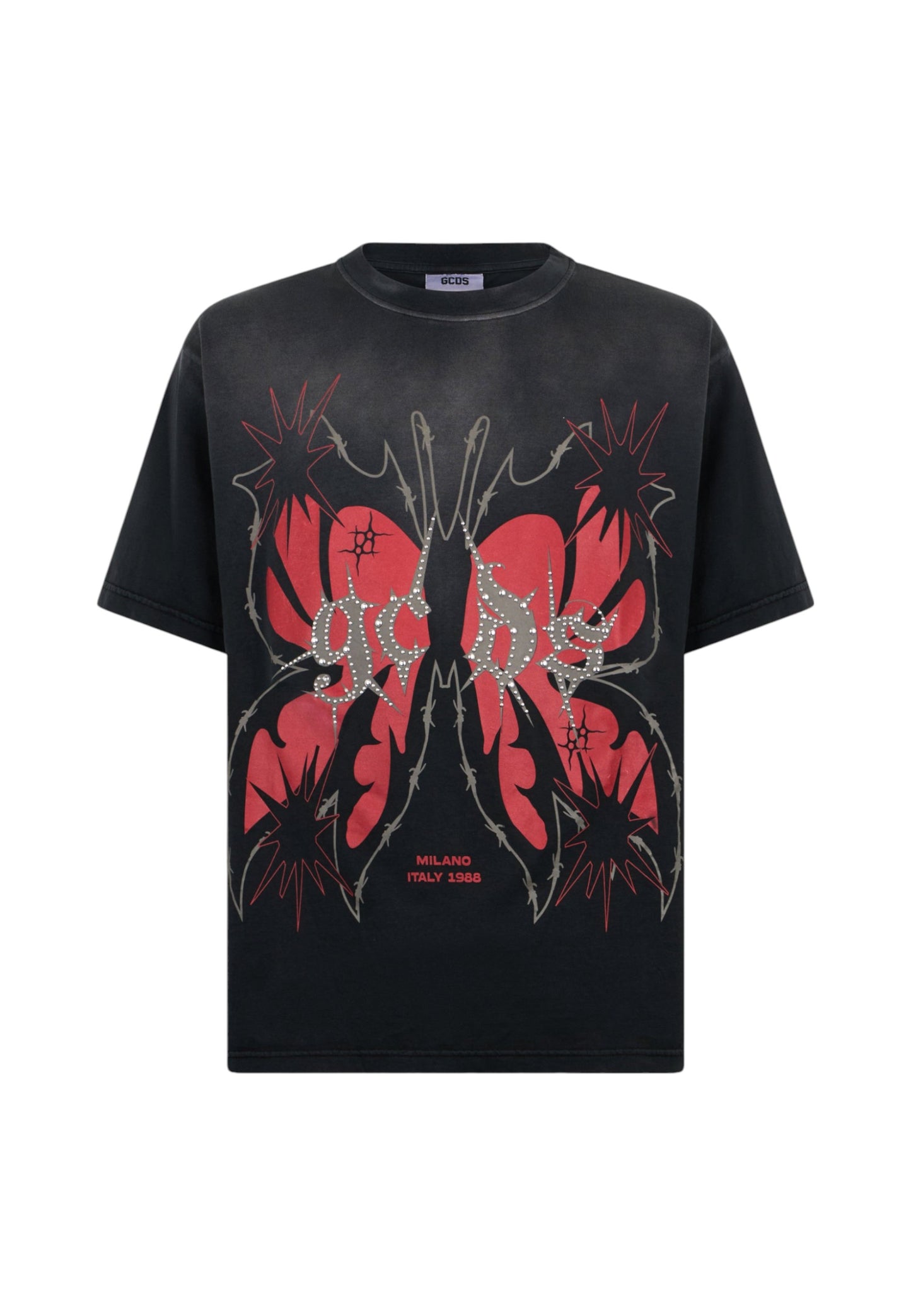 T-Shirt Manica Corta Uomo Gcds Oversize Butterfly