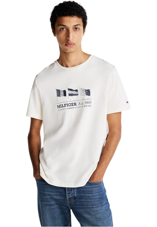 T-Shirt Manica Corta Uomo Tommy Hilfiger  Hilfiger Flags