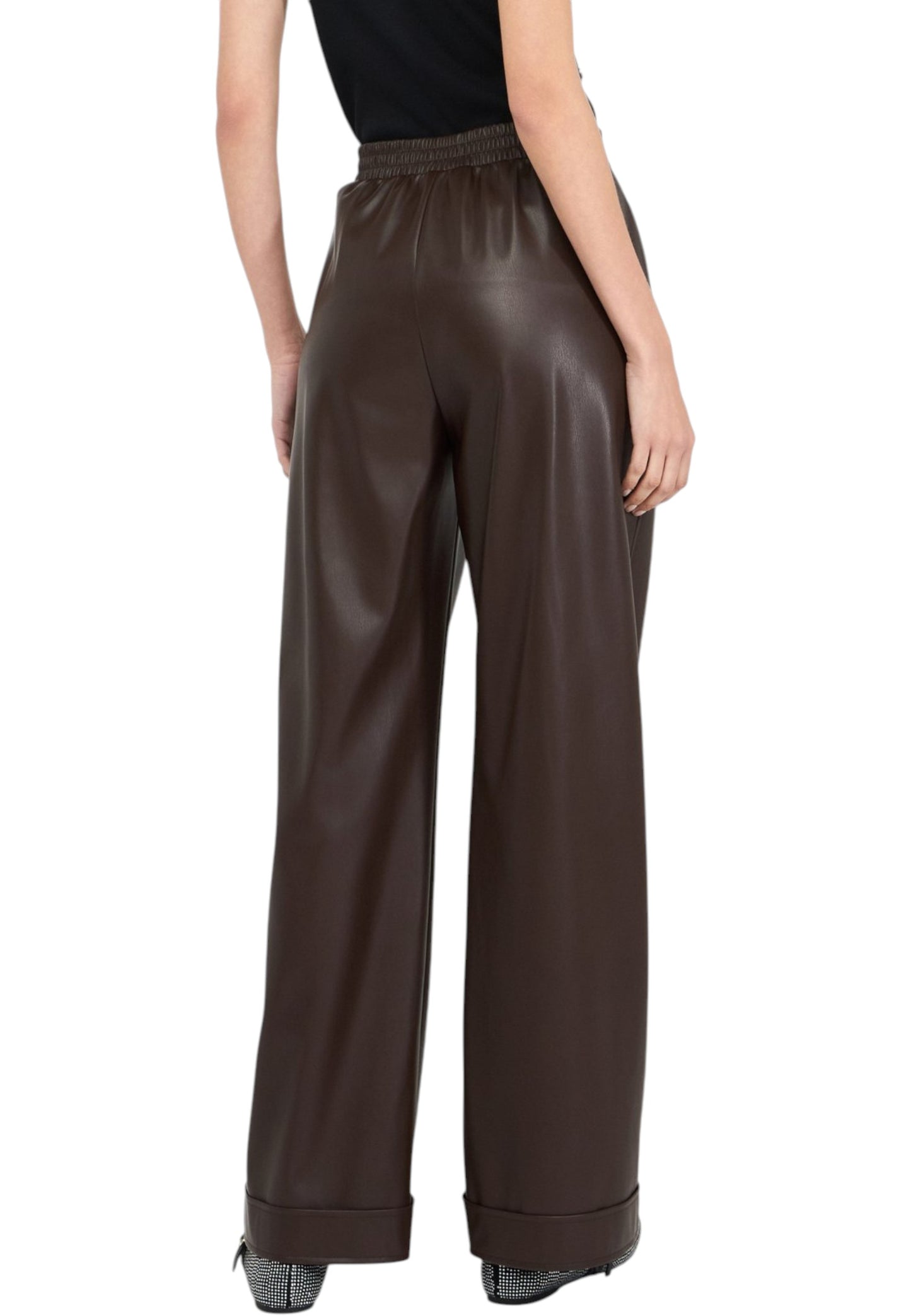 Pantaloni Donna Liu Jo In Pelle Sintetica MF5069E0624