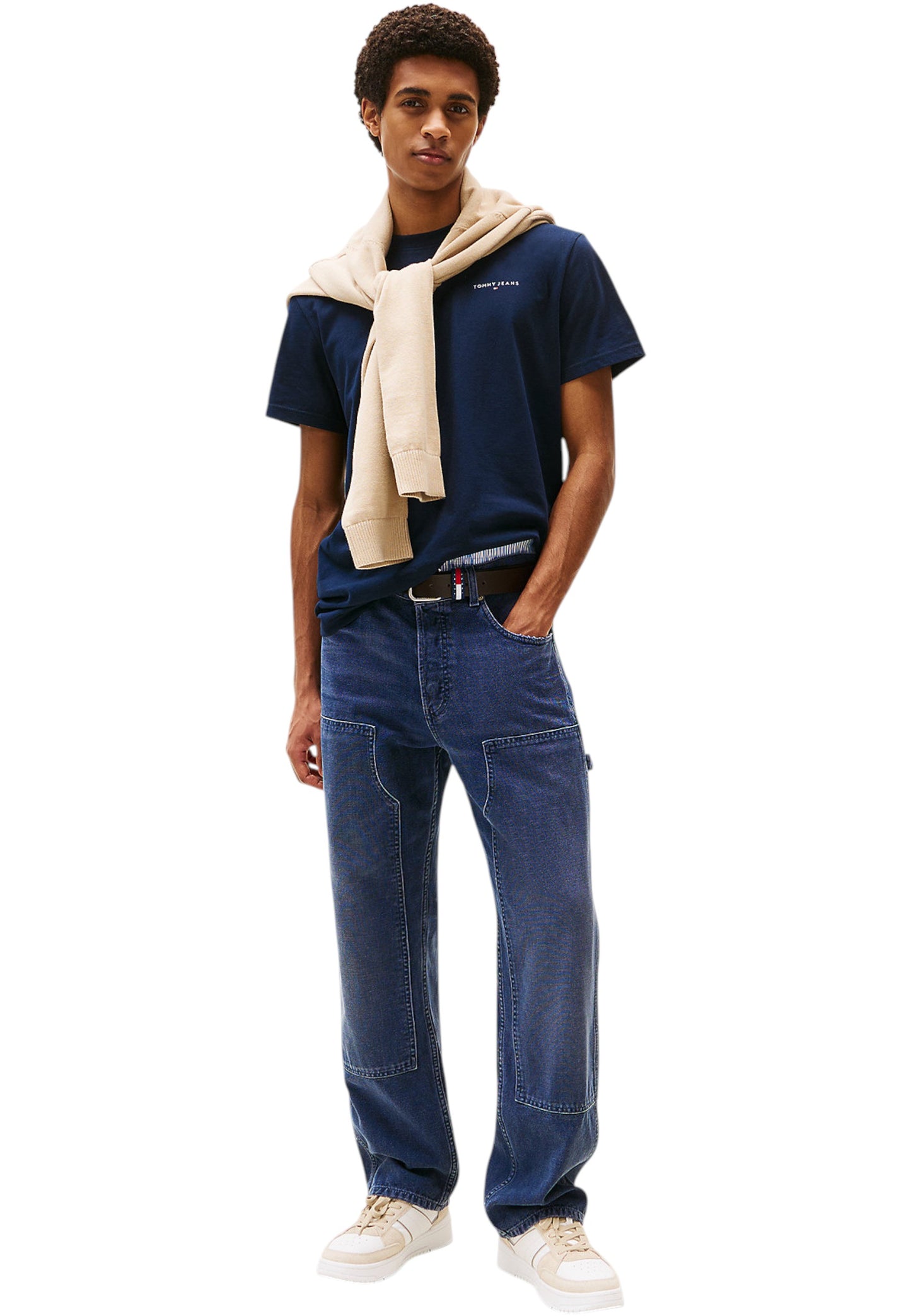T-Shirt Manica Corta Uomo Tommy Jeans Tjm Slim Linear Ches DM0DM21780