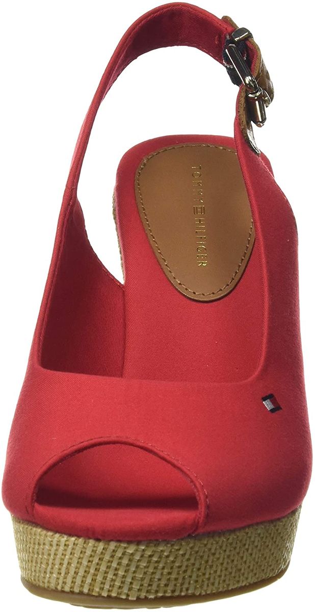 Sandali Con Zeppa Donna Tommy Hilfiger Alta Iconic Elena Sling Back Wedge FW0FW04789